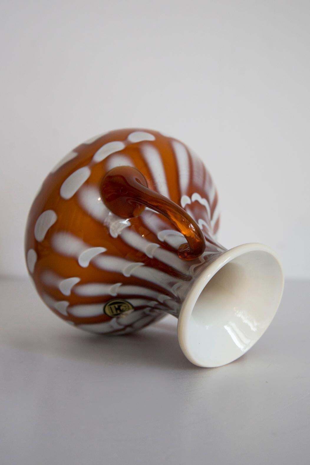 photo furniture Mid Century Artistic Glass Vase, Prokuplje Yugoslavia, 1970s