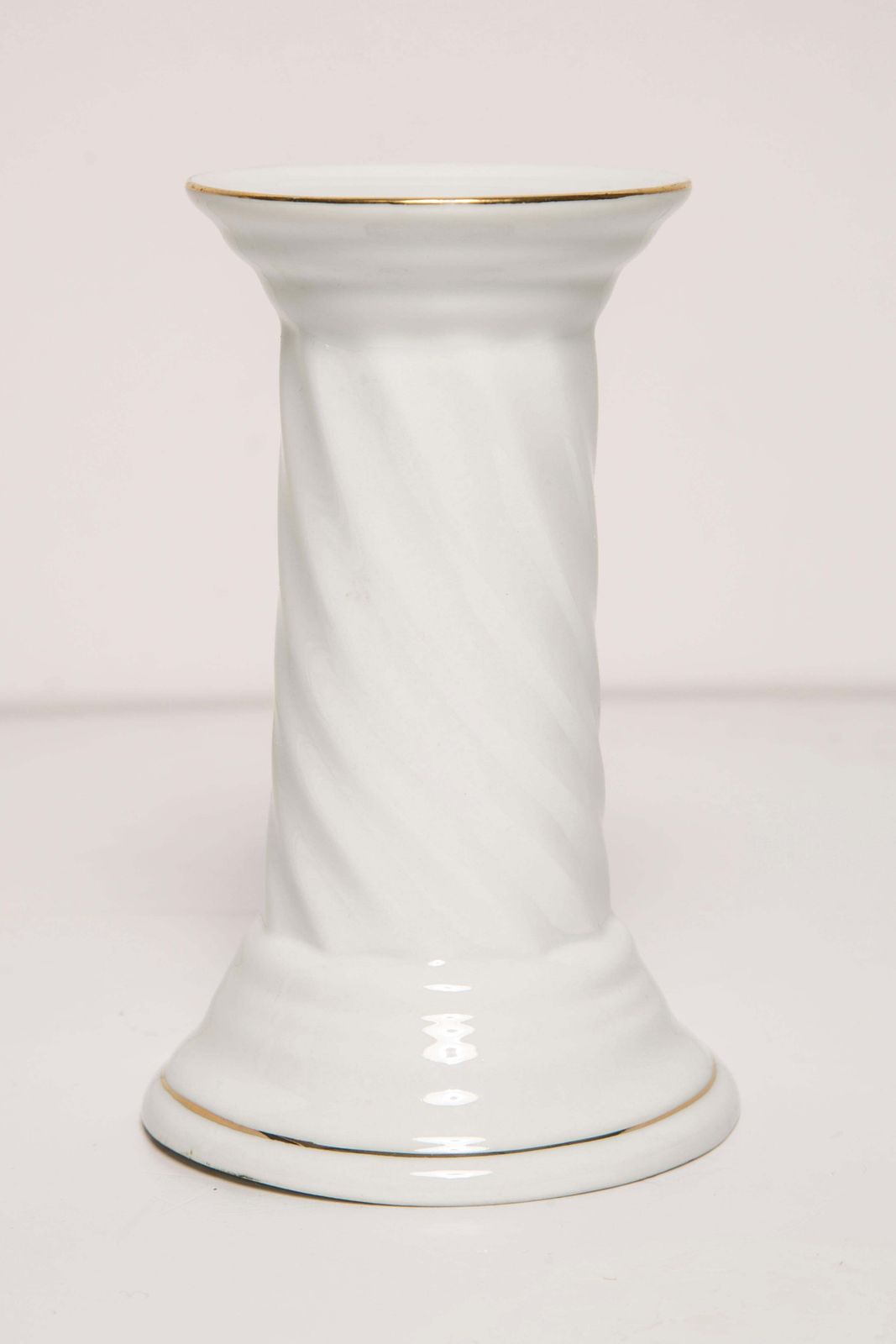 20th Century Ceramic White Candlestick, France, 1960s photo buy