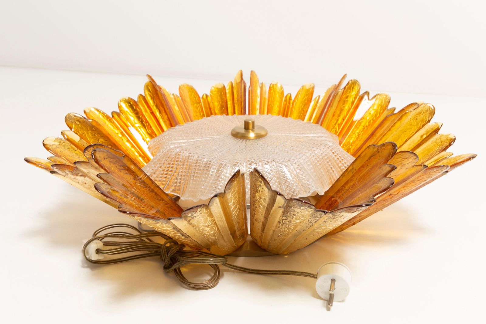 Big Hollywood Regency Sunburst Wall Lamp, Murano Glass, Italy, 1960s photo 4252.0