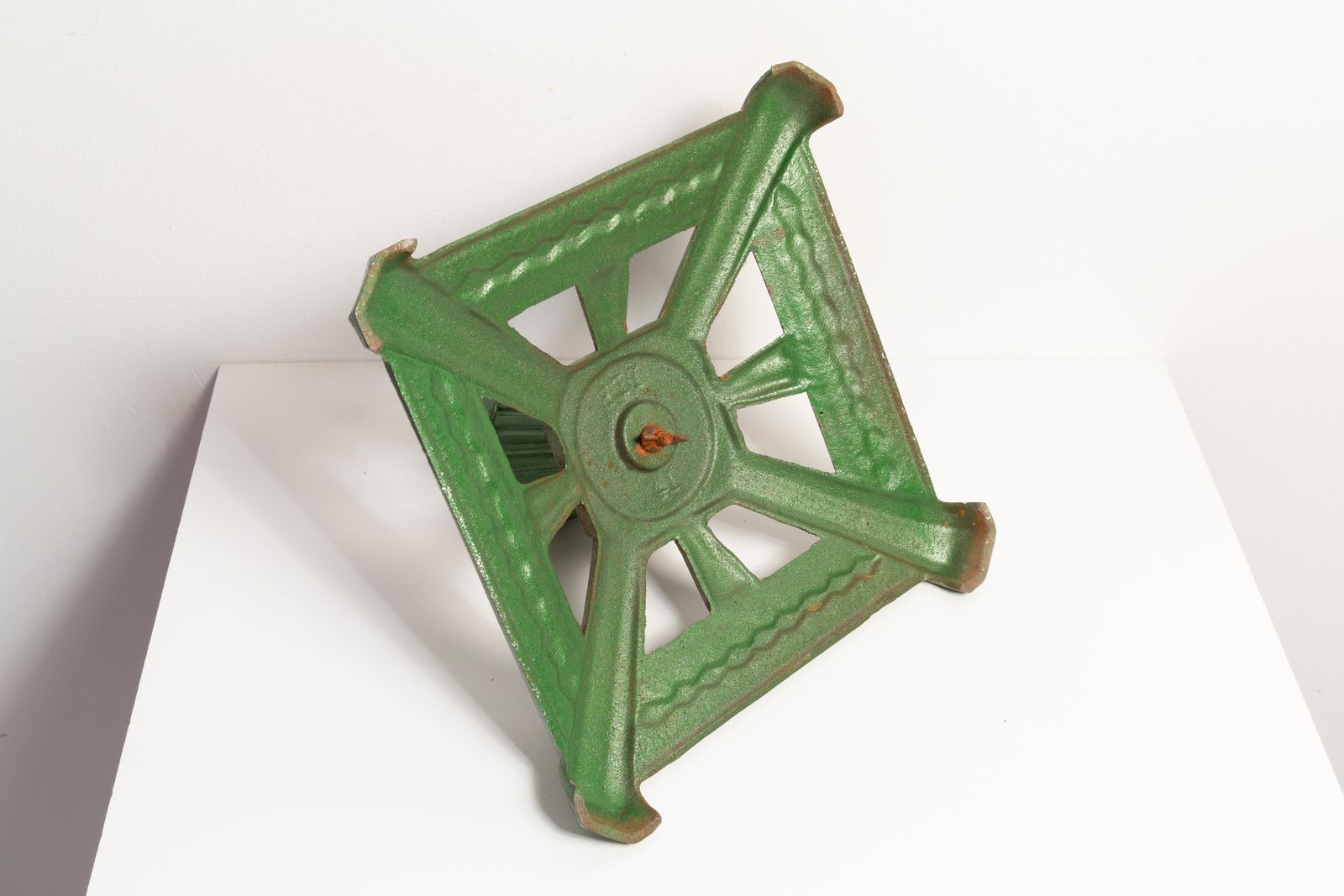 photo furniture Green Handcrafted Cast Iron Art Deco Stand For Christmas Tree, Europe, 1960s