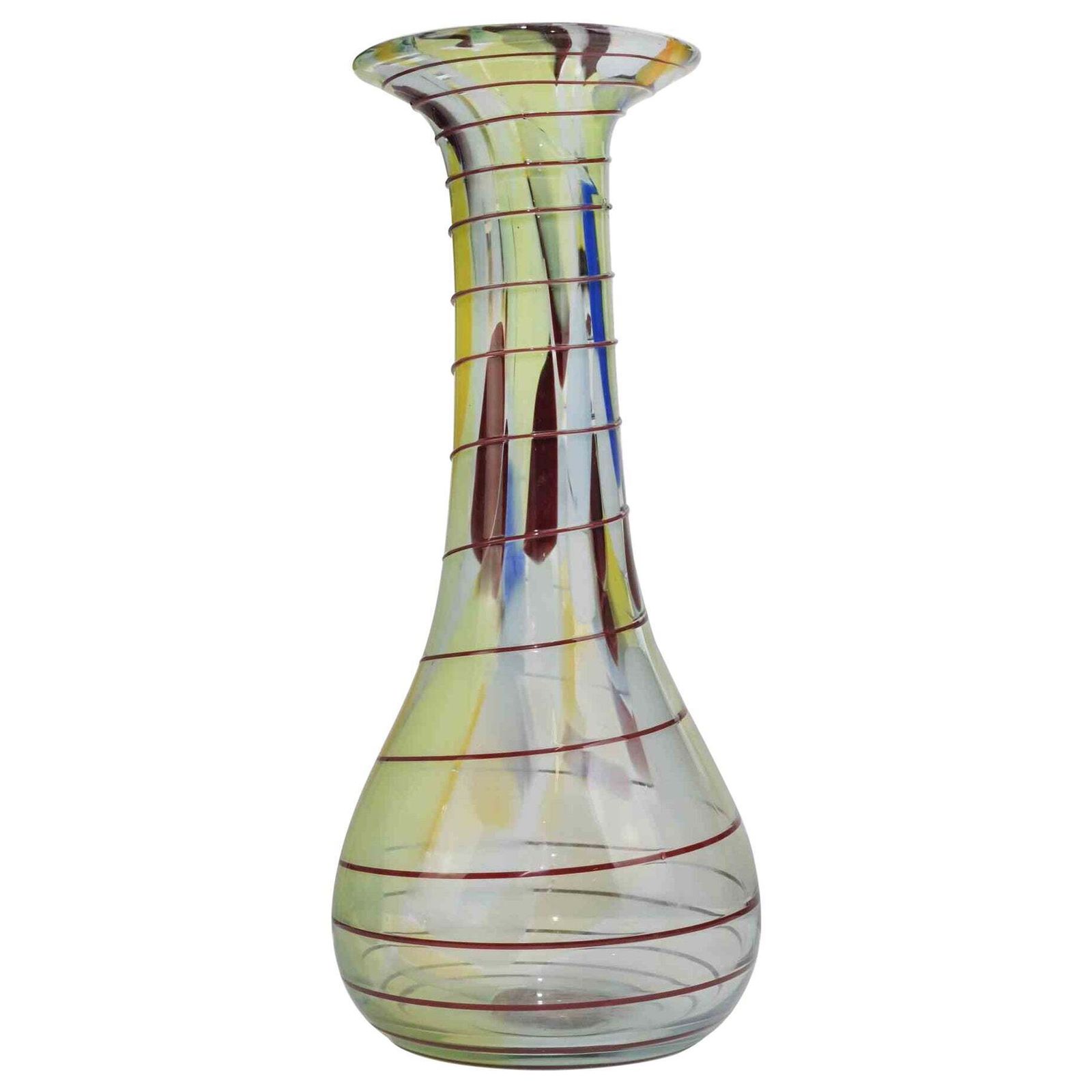 Vintage Glass Vase, Italy, 1970s