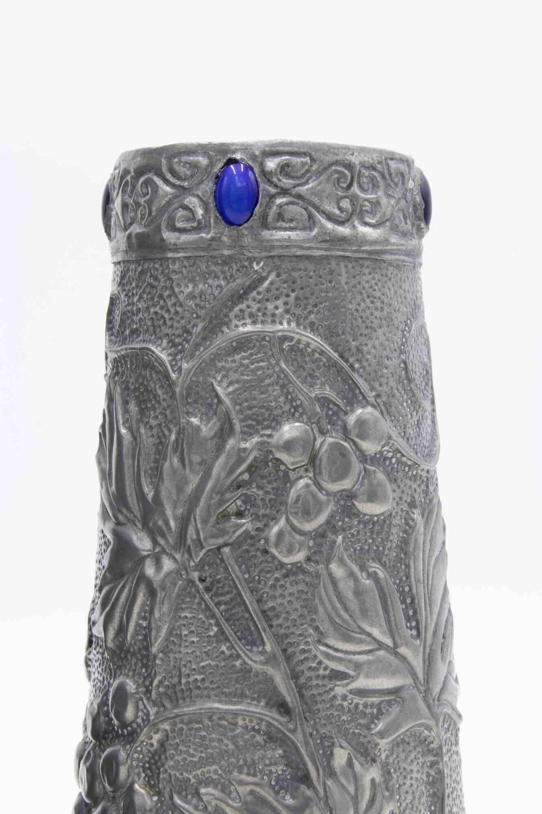 Set Of 2 Art Nouveau Pewter Vases, Italy, Early 20th Century photo furniture