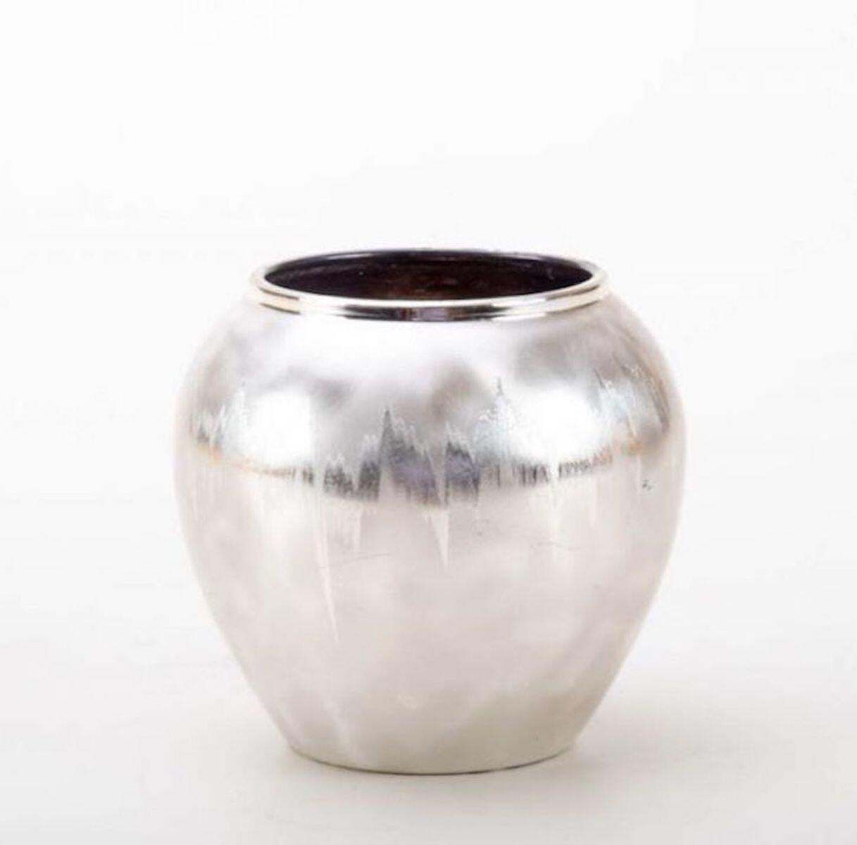 Ornamental Metal Ikora Vase By Wmf, Early 20th Century photo for sale