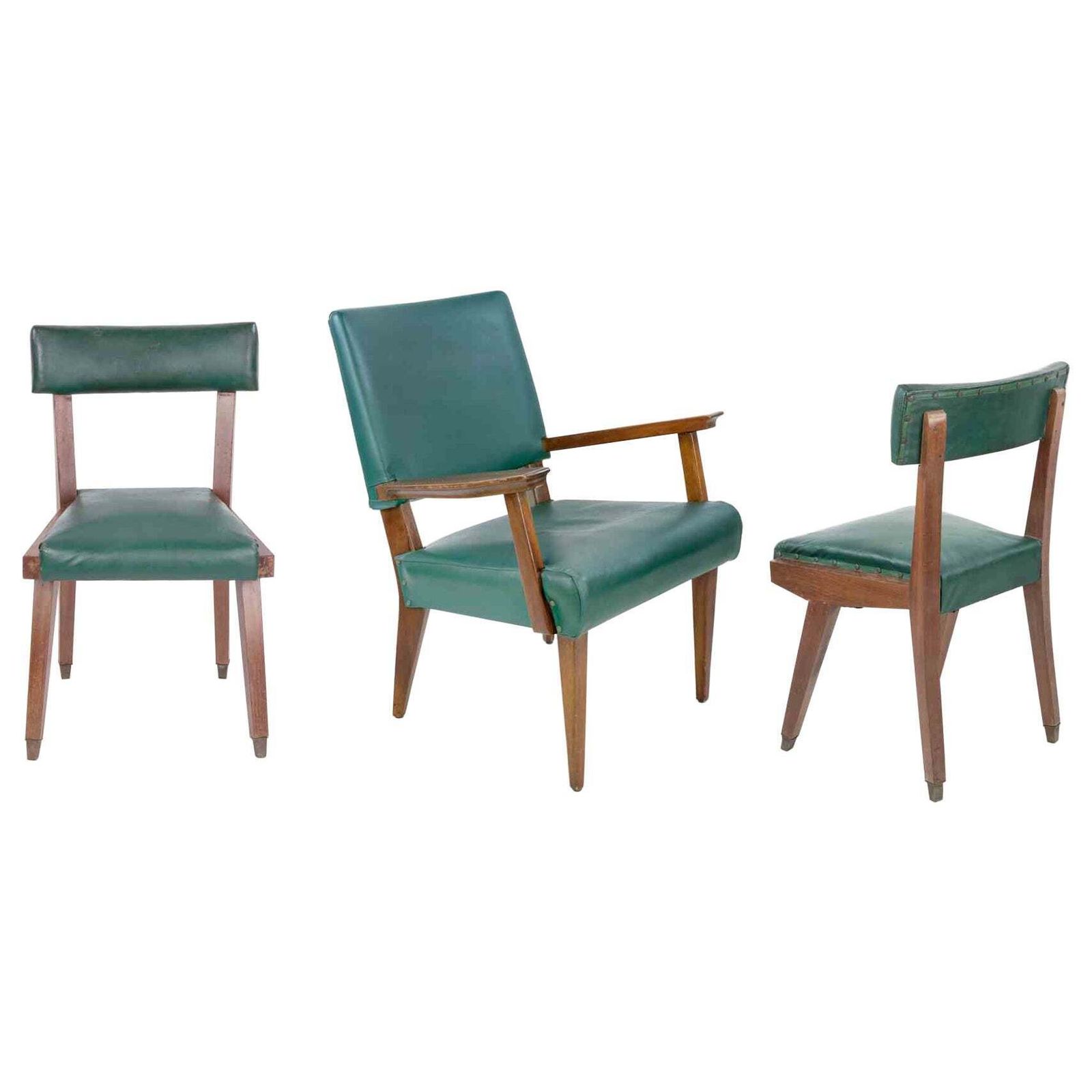 Set Of 2 Chairs And 1 Armchair 1950s
