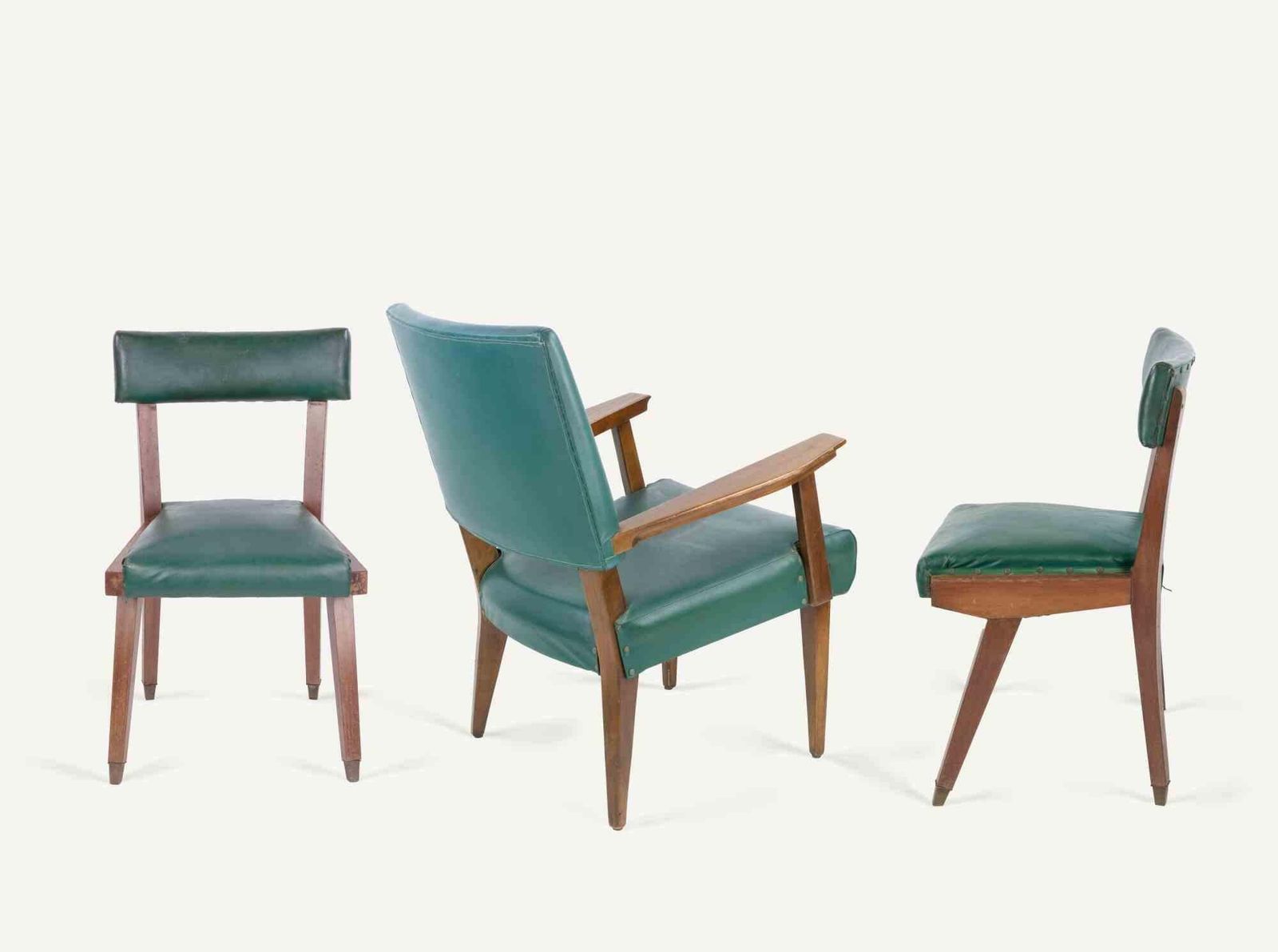Set Of 2 Chairs And 1 Armchair 1950s photo furniture