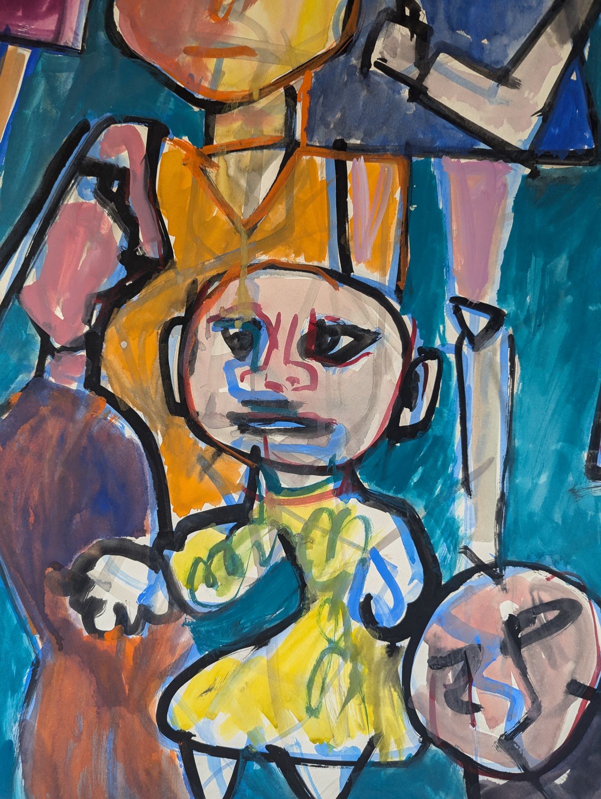 Art Children At Play, Oil Painting photo