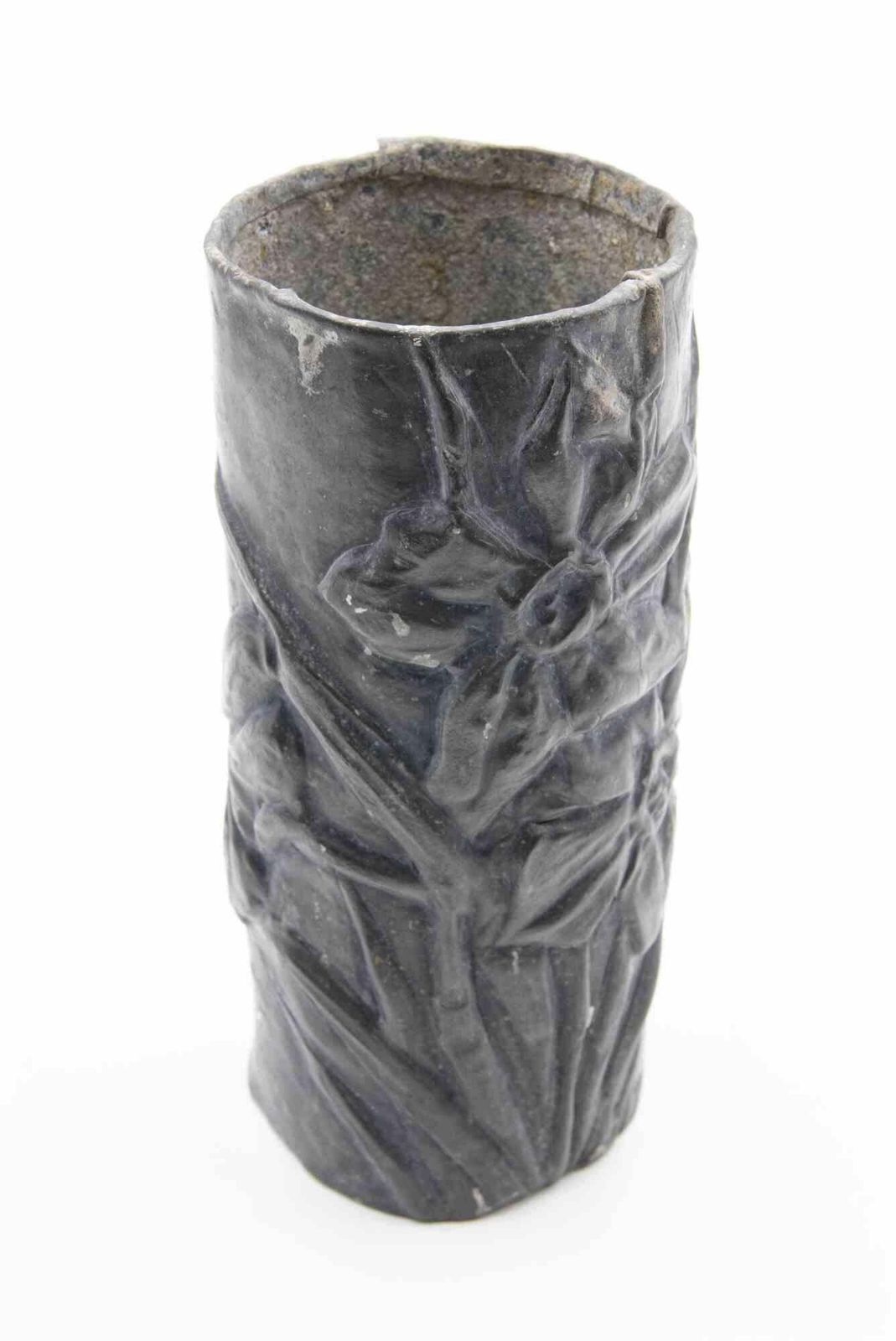 Set Of 2 Art Nouveau Pewter Vases, Italy, Early 20th Century photo Home Decor