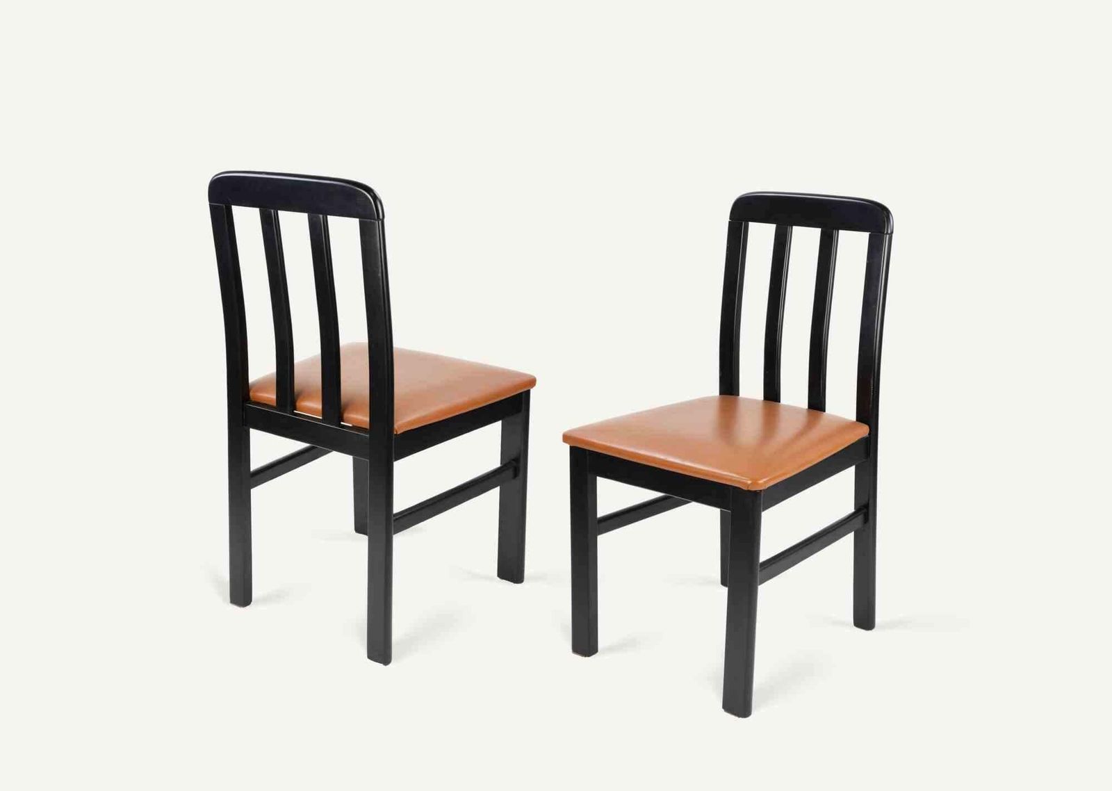 Six Vintage Chairs Art Déco Style, Italy 1970s photo furniture