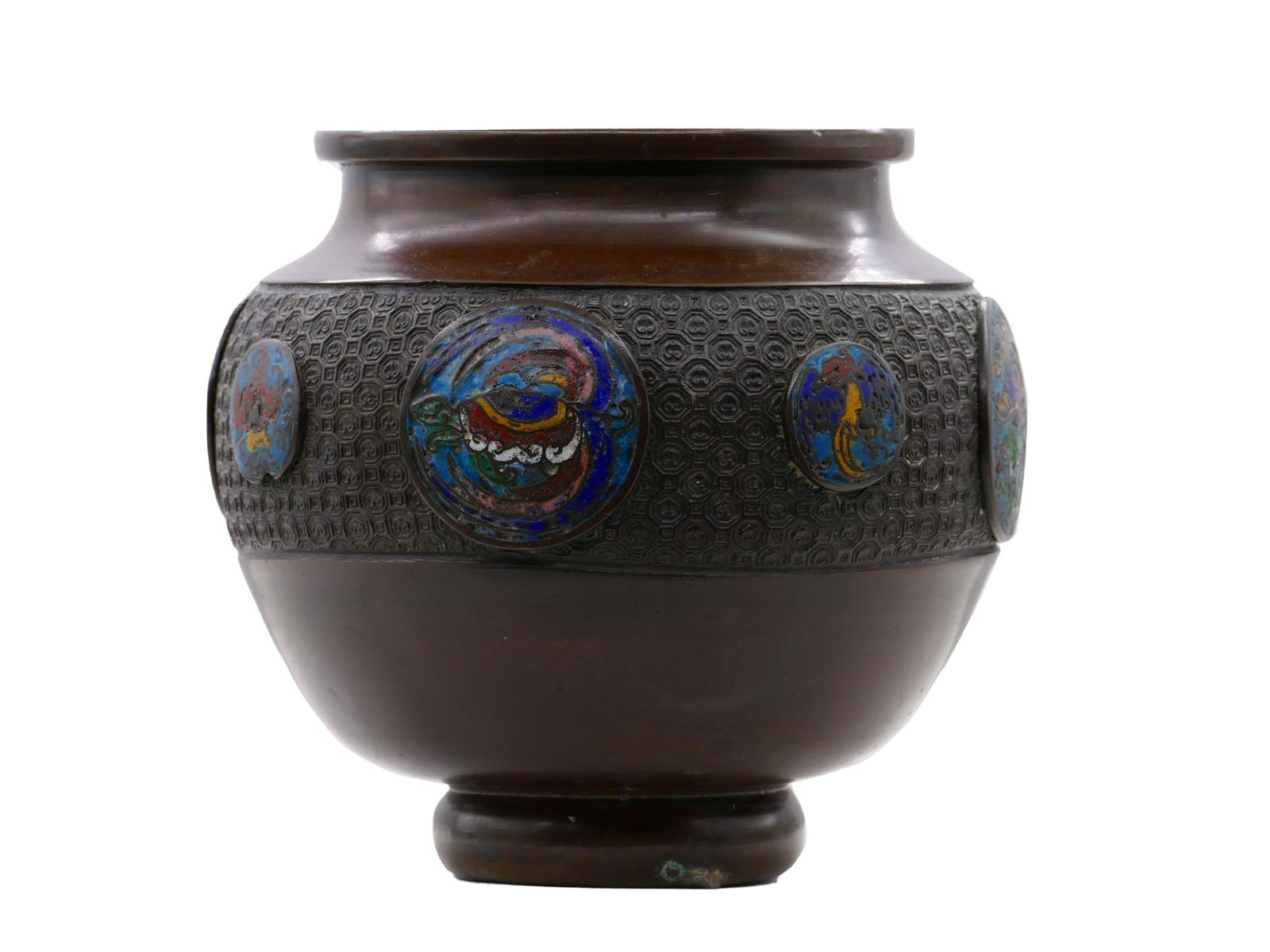 Vintage Bronze Cachepot, Japan, Circa 1930s photo for sale