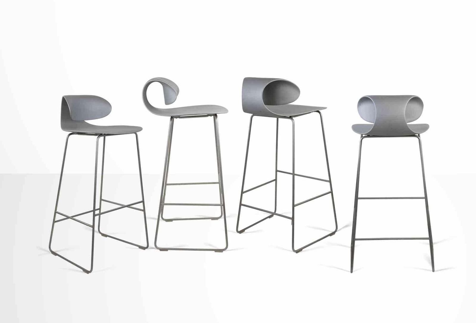 Set Of 9 Grey Maxima Benches By William Sawaya & Paolo Moroni, Italy 1990s photo for sale