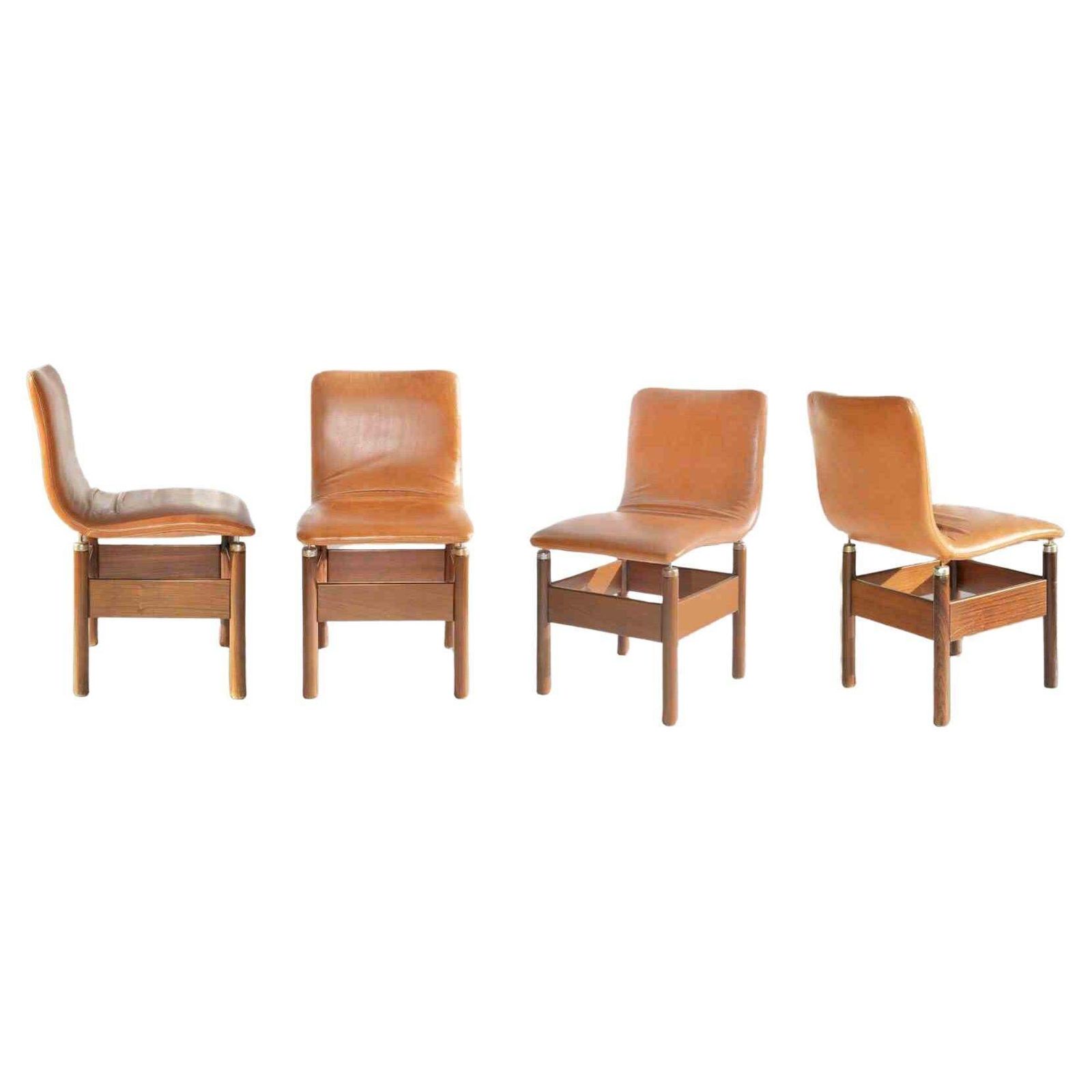 Set Of 4 Chelsea Chairs By Vittorio Introini For Saporiti, 1966