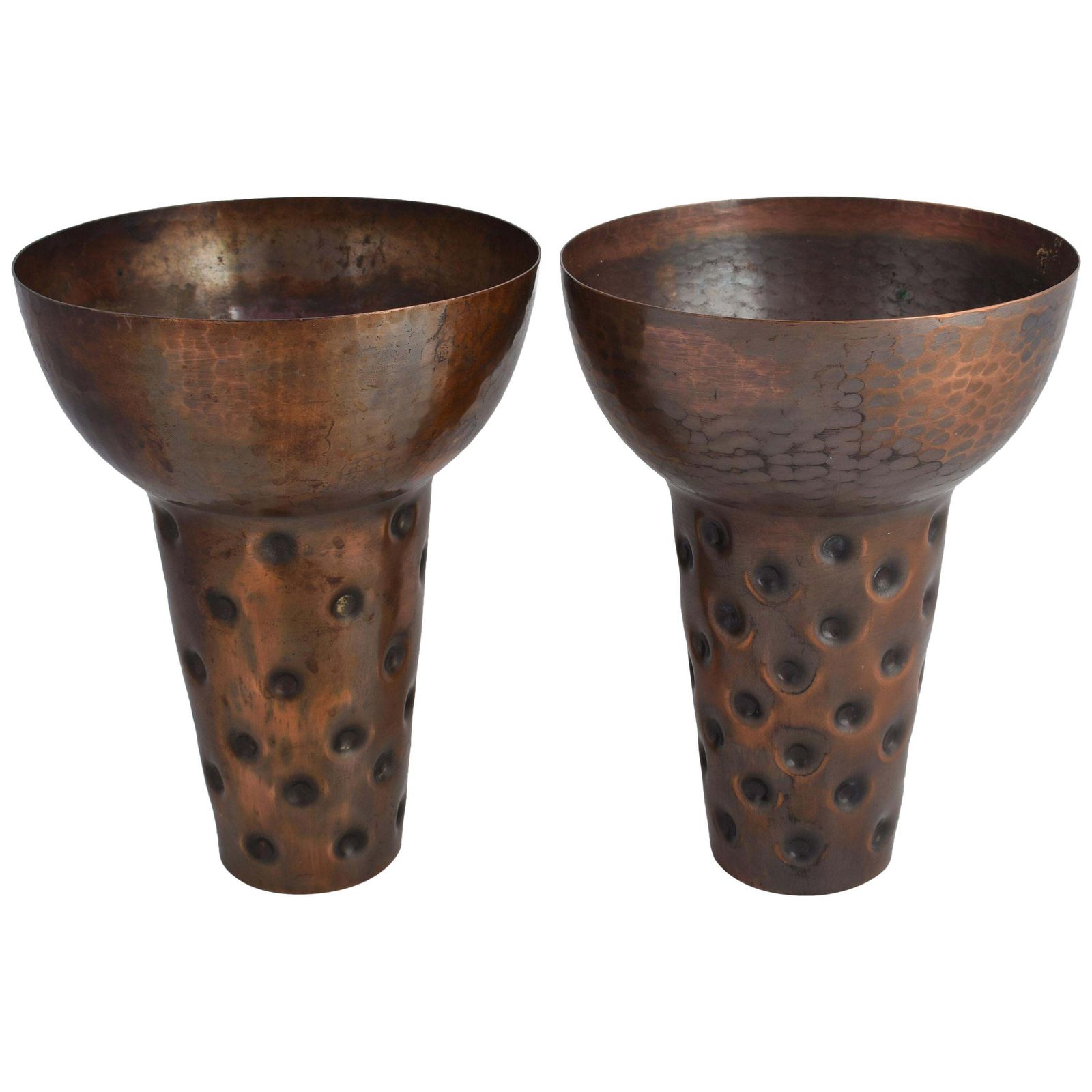 Pair Of Vintage Copper Vases By Eugen Zint, Germany, 1950s