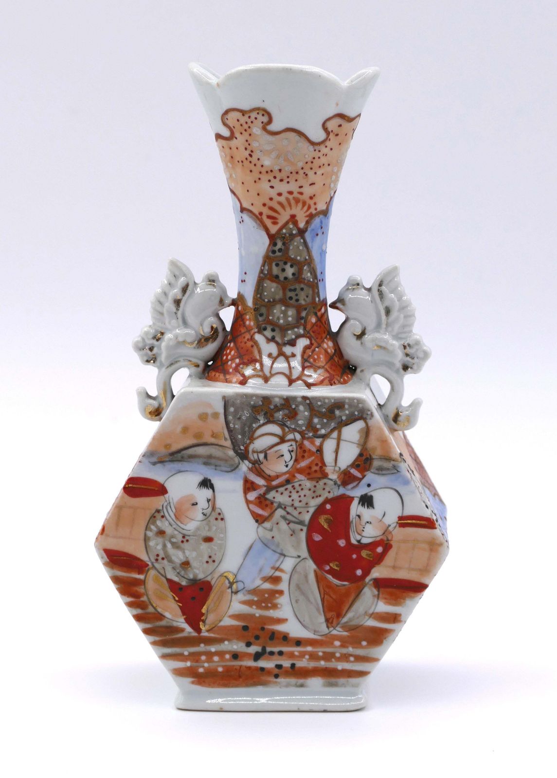Ancient Japanese Kutani Vases, 19th Century photo for sale