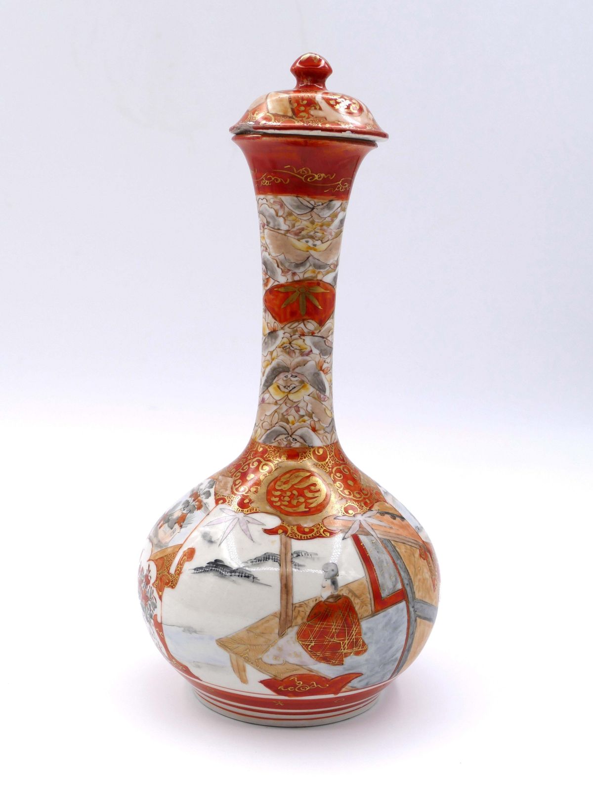 Home Decor Ancient Japanese Kutani Vases, 19th Century photo
