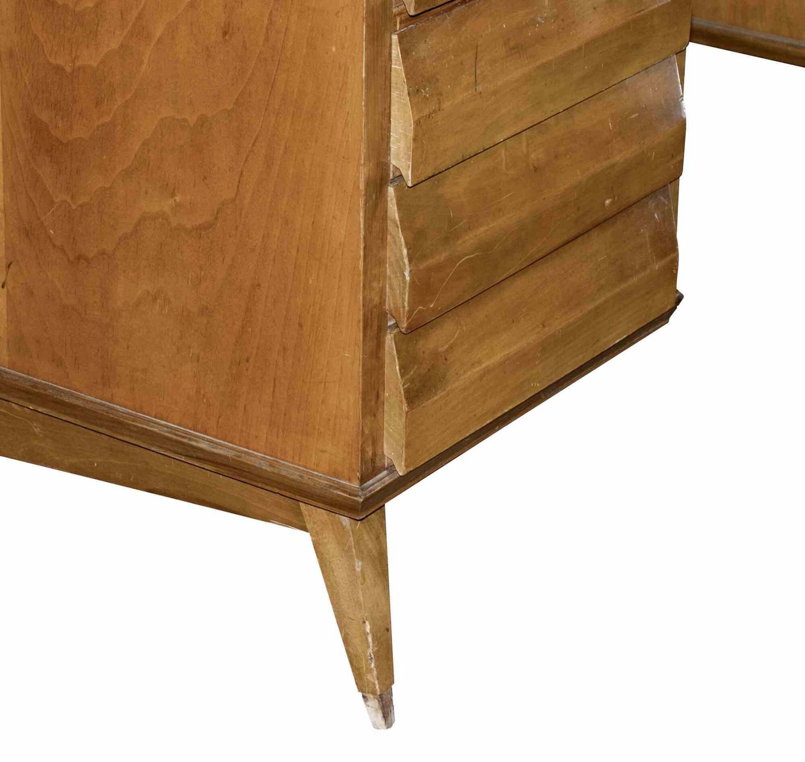 Wood Desk Attr. To Melchiorre Bega, Italy, 1950s photo furniture