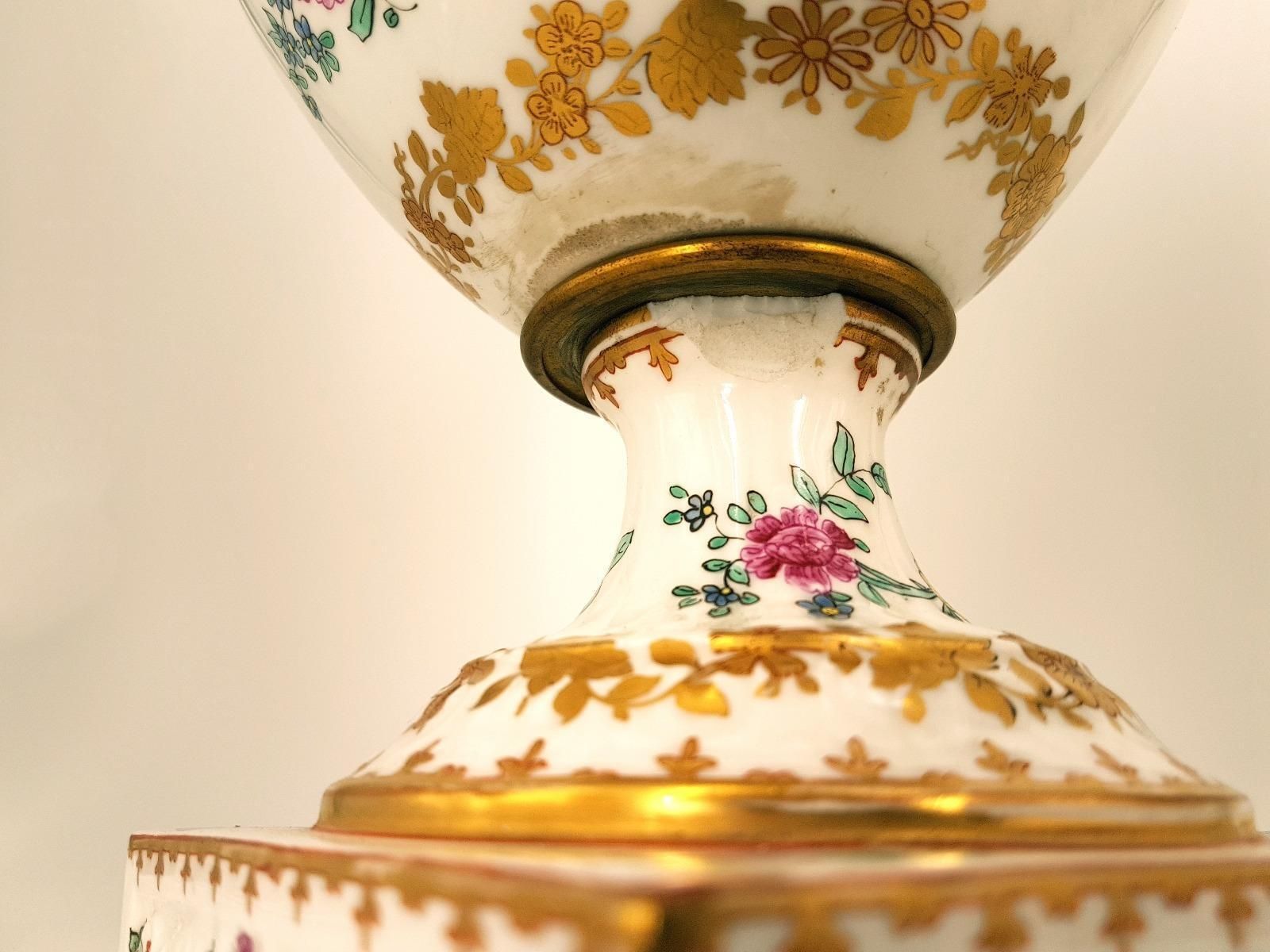 Pair Of Ancient White Crater Vases, Italy, 19th Century photo for sale