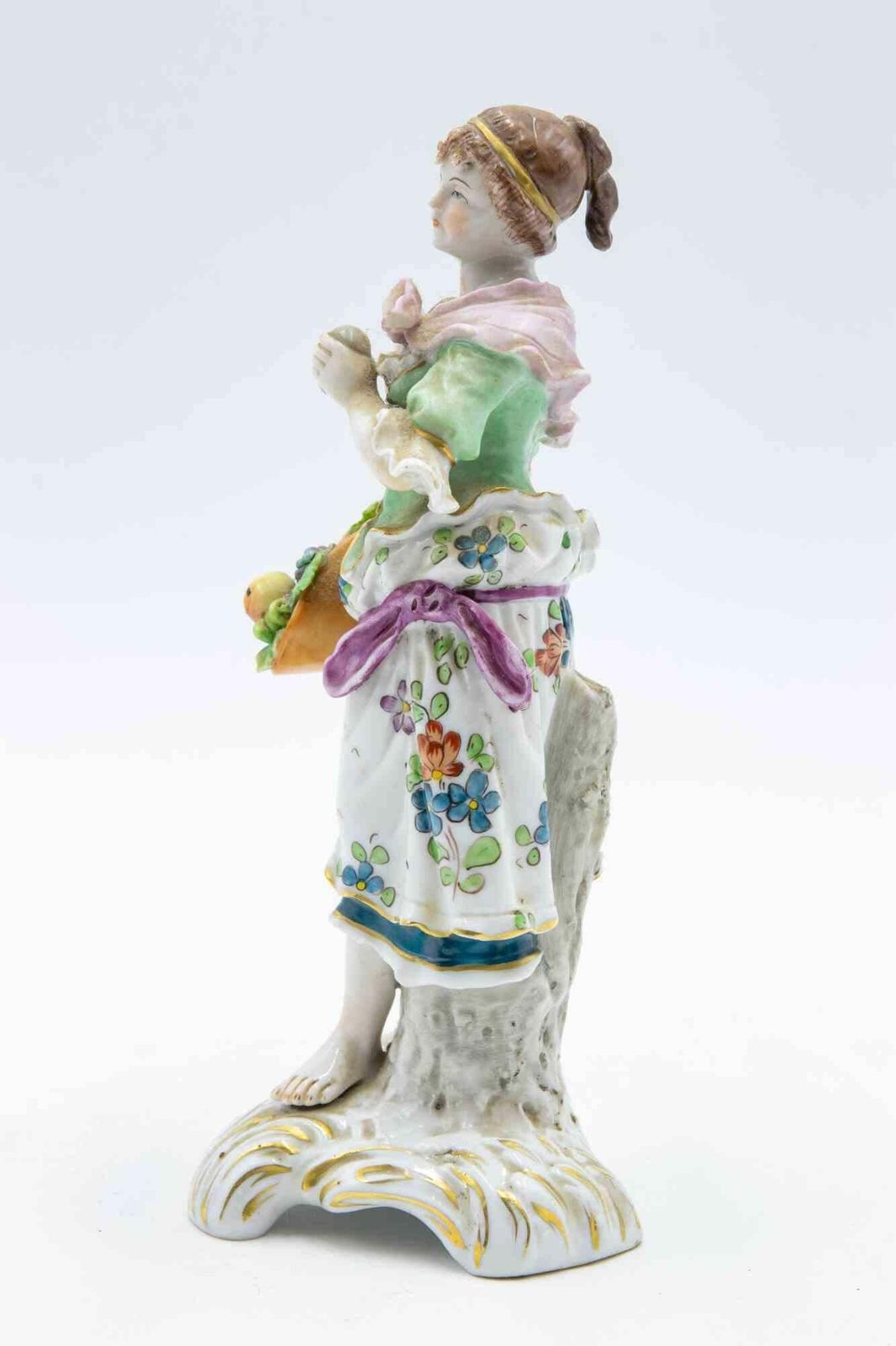 Vintage Capodimonte Ceramic Sculpture Of Young Woman, Italy, Mid 20th Century photo furniture