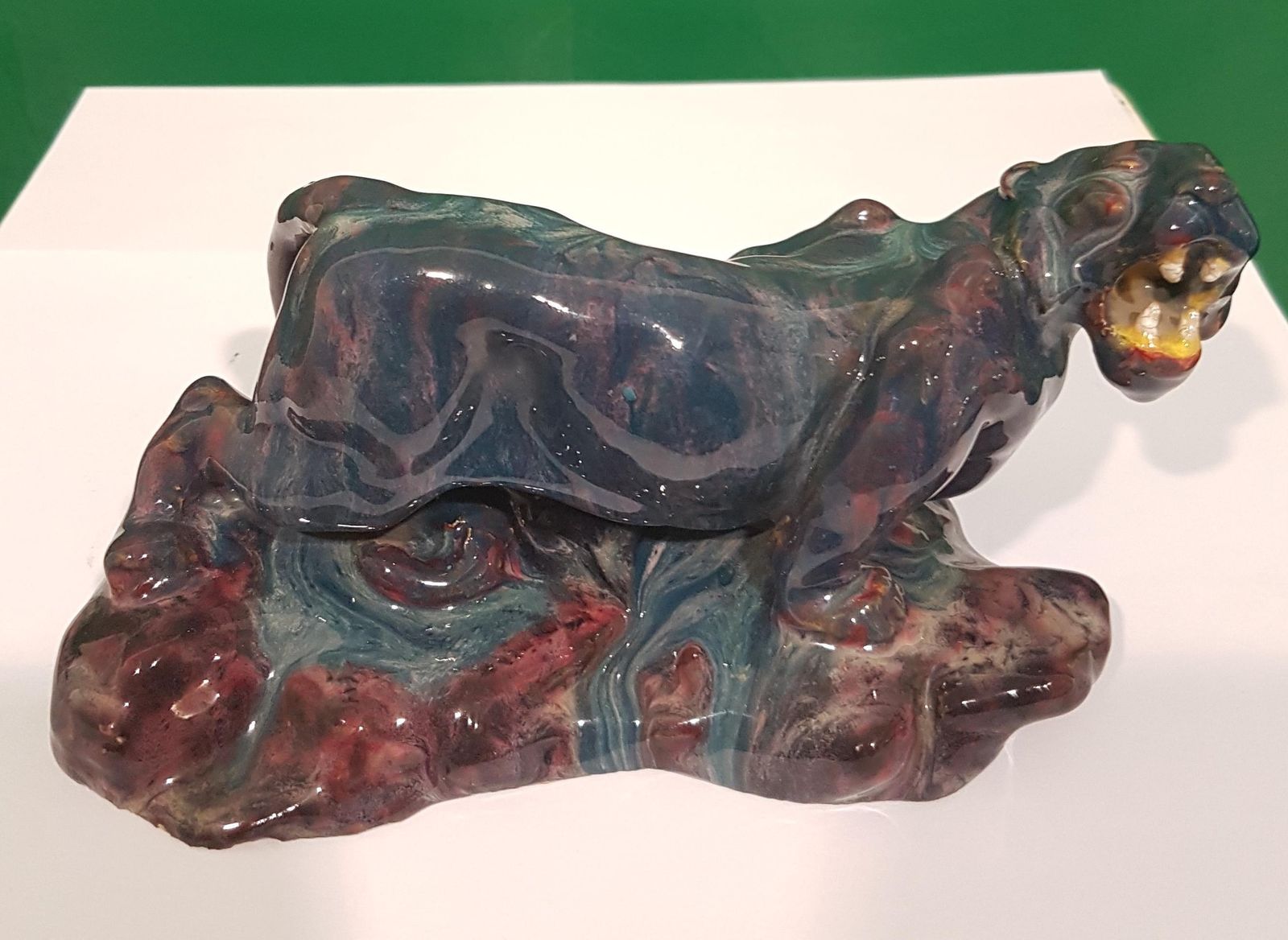 Black Panther Ceramic Sculpture By Italian Artist Bernardino Palazzi photo furniture