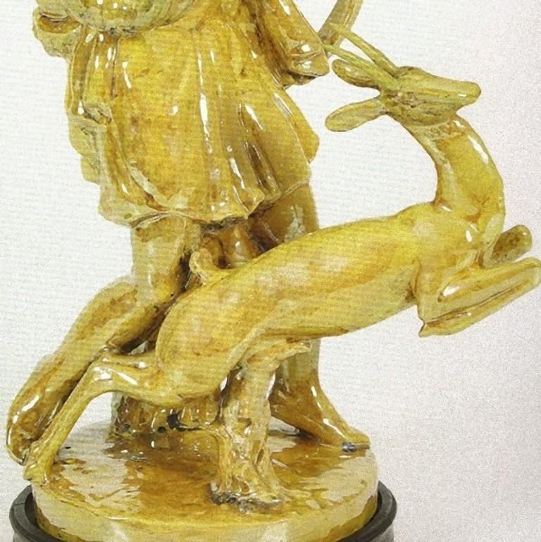 Glazed Majolica Statute, Carlo Lorenzetti For Pietro Melandri, 1934 photo for sale