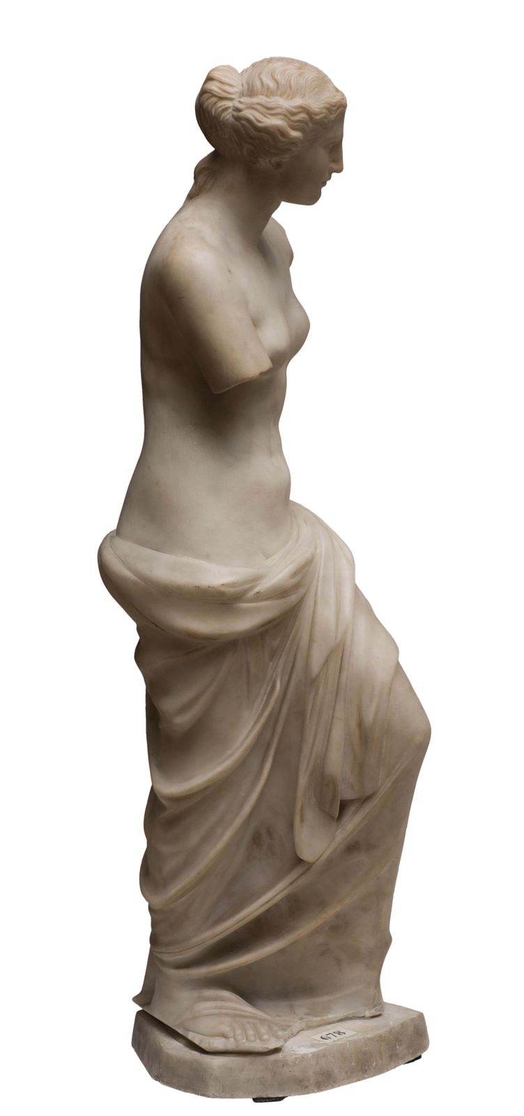 Carrara Marble Sculpture Copy Of Venus De Milo By French Sculptor, Circa 1820 photo for sale
