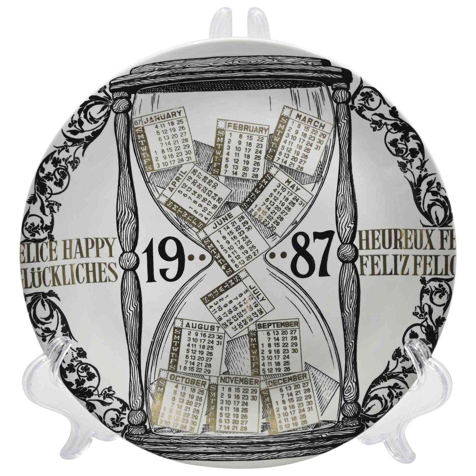 Happy 1987   Calendario By Piero Fornasetti, 1987