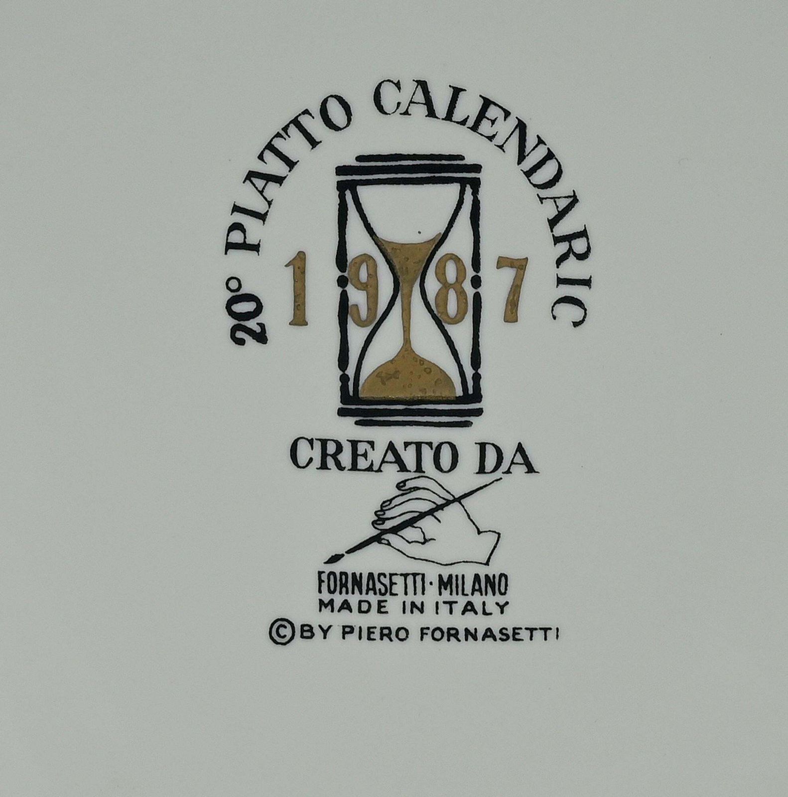 Happy 1987   Calendario By Piero Fornasetti, 1987 photo Home Decor