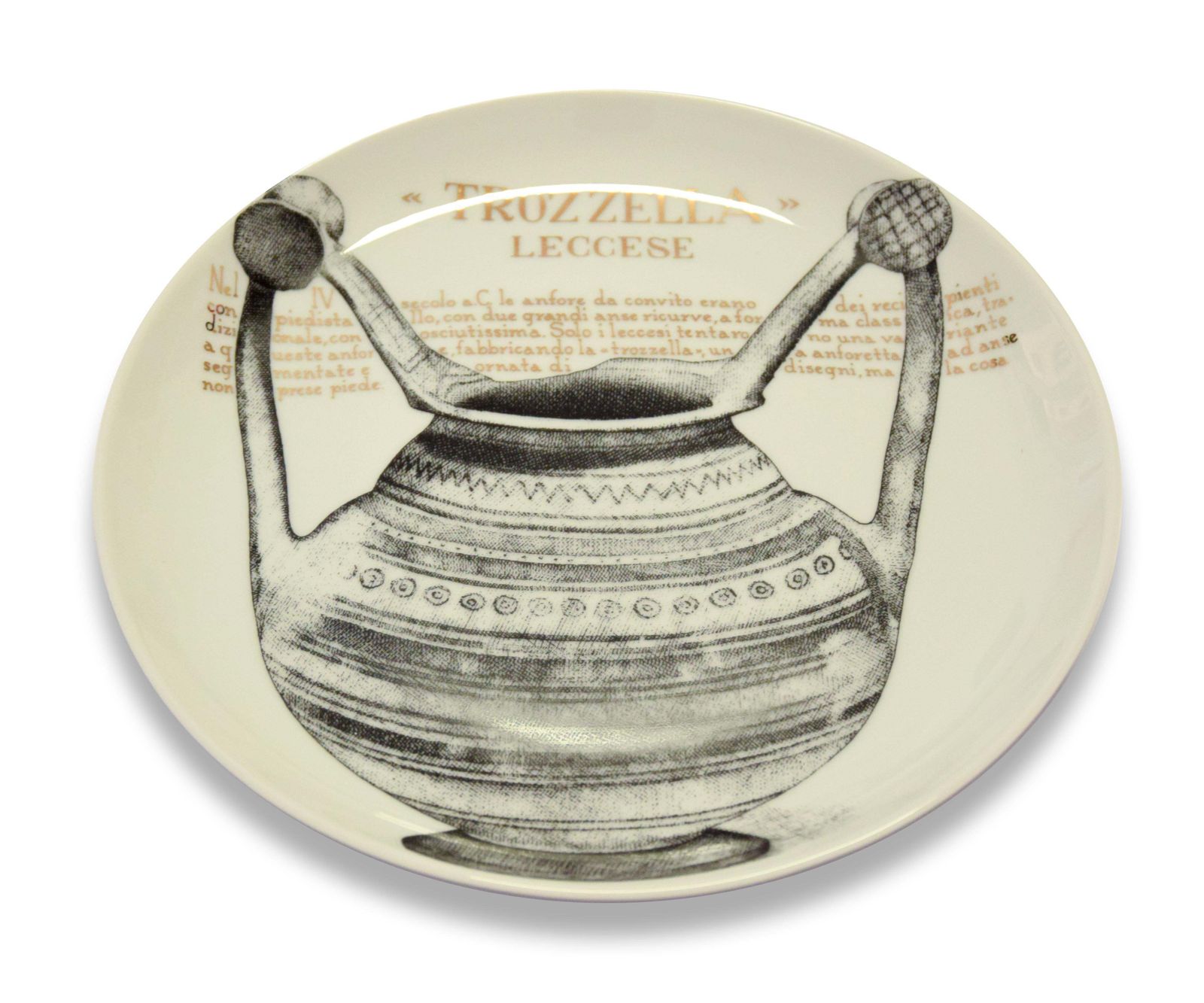 Trozzella Plate For Martini & Rossi, By P. Fornasetti, 1960s photo for sale