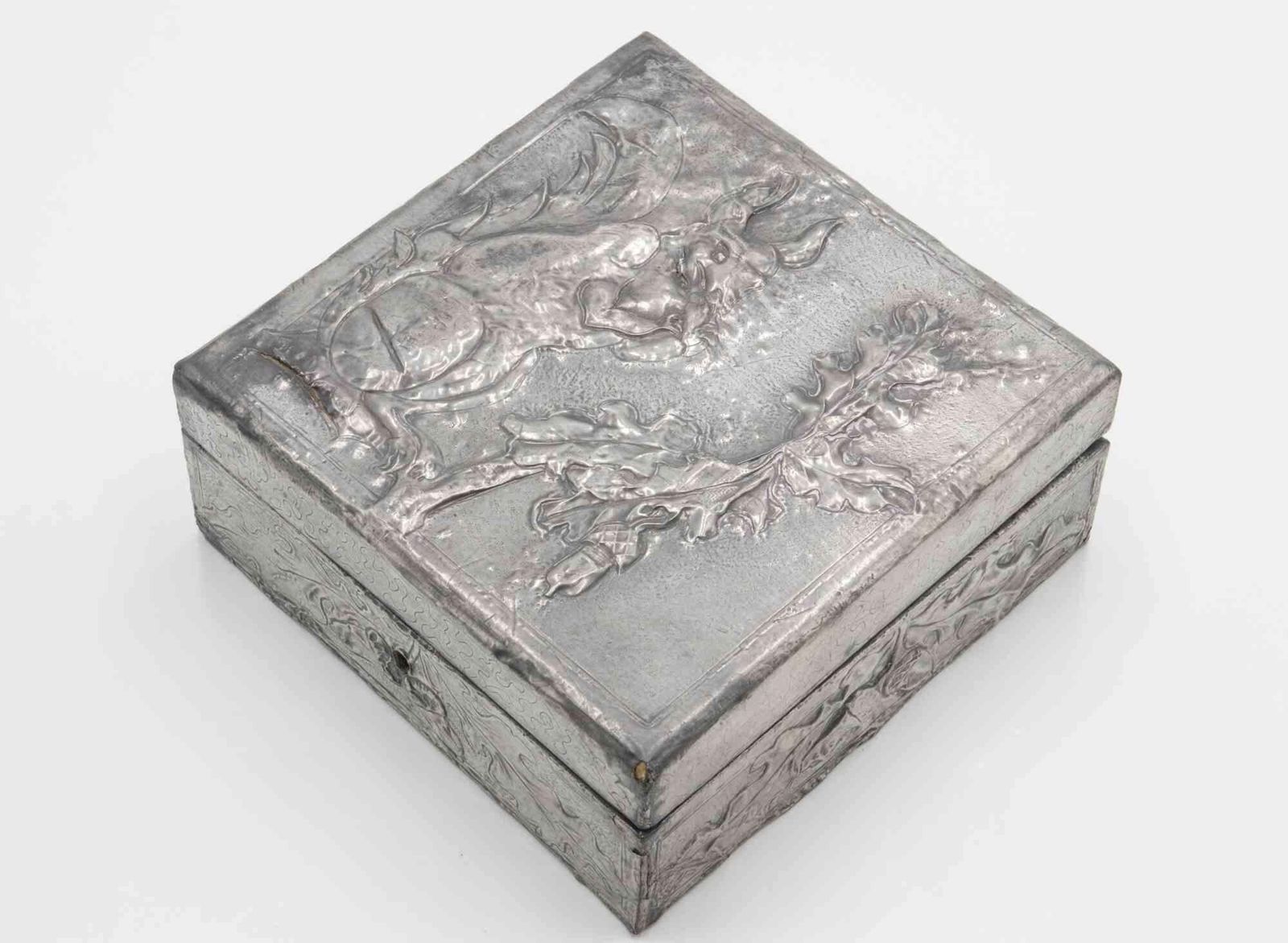 Pewter Rectangular Box, Italy, Early 20th Century photo 153.0