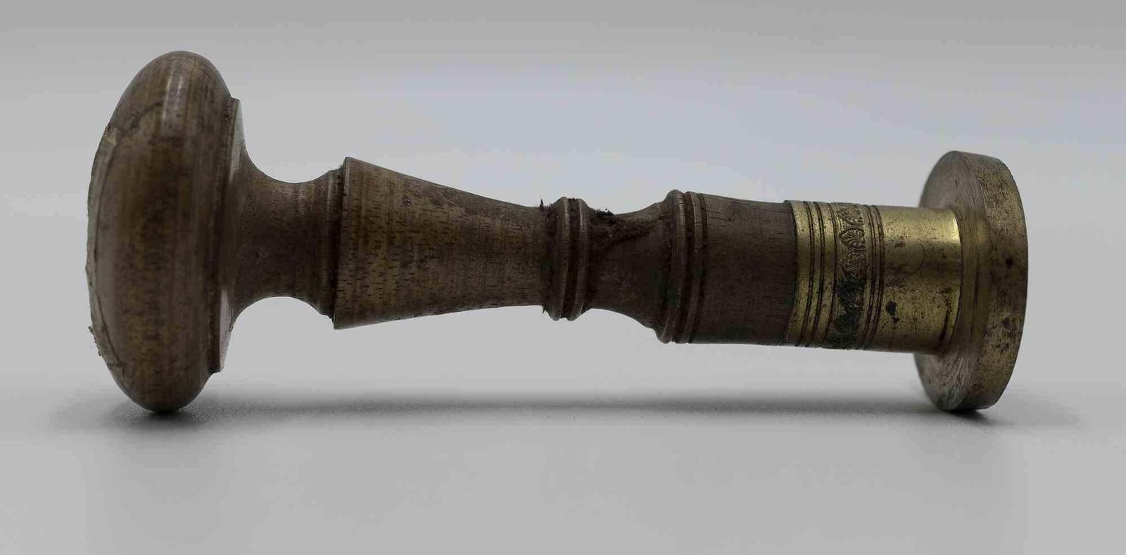 Metal Stamp With Wooden Handle, Italy, 19th Century photo for sale