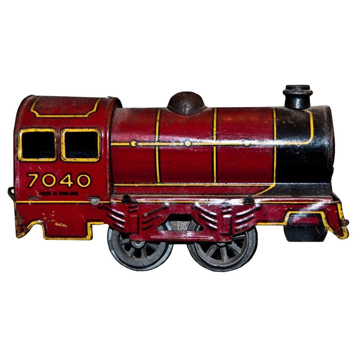 Vintage Toy, Wind Up Locomotive Wells Brimtoy 7040, By Wells Brimtoy, 1930s