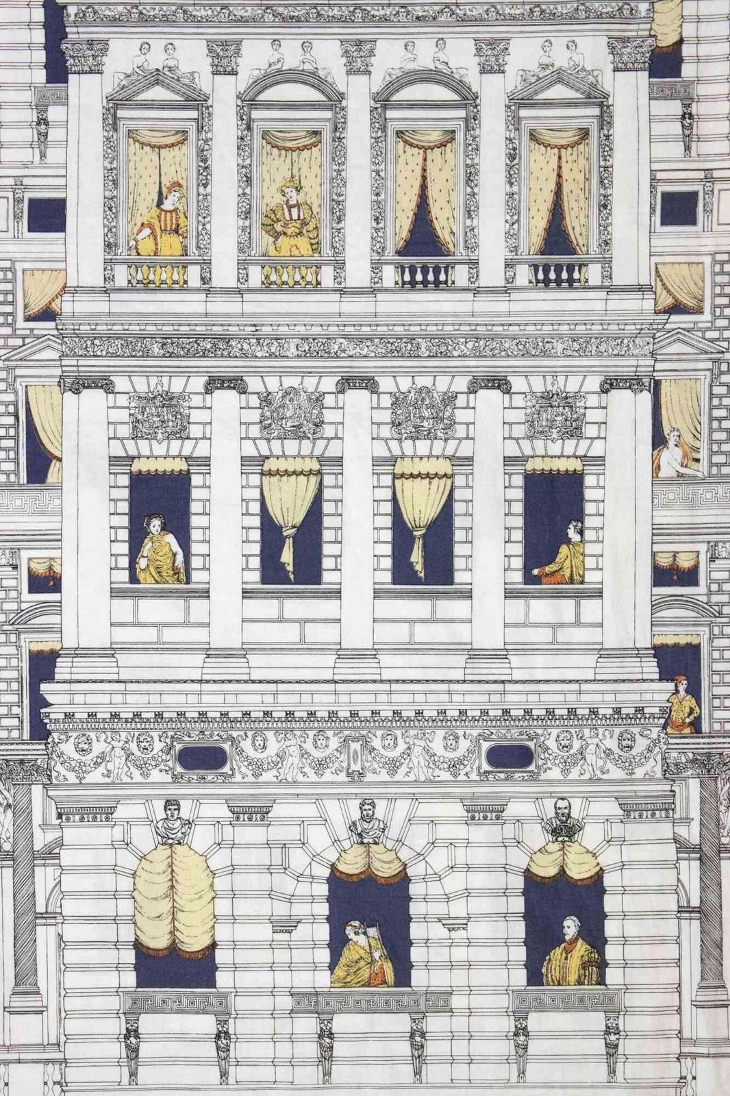 At The Window Fabric By Piero Fornasetti, 1980 photo vinterior