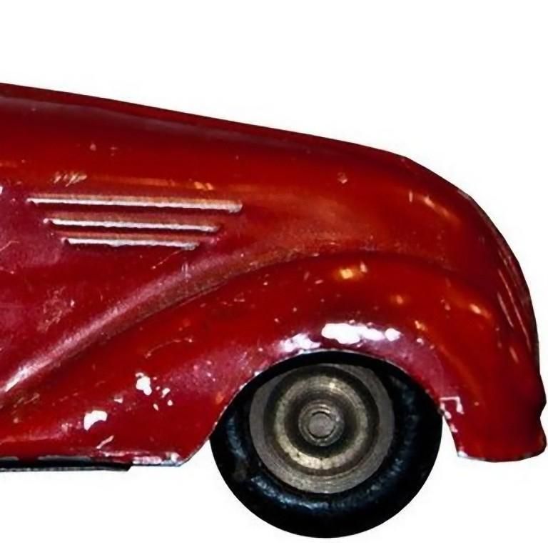 Vintage Toy Car, Wind Up Red Car, Early 20th Century photo Home Decor