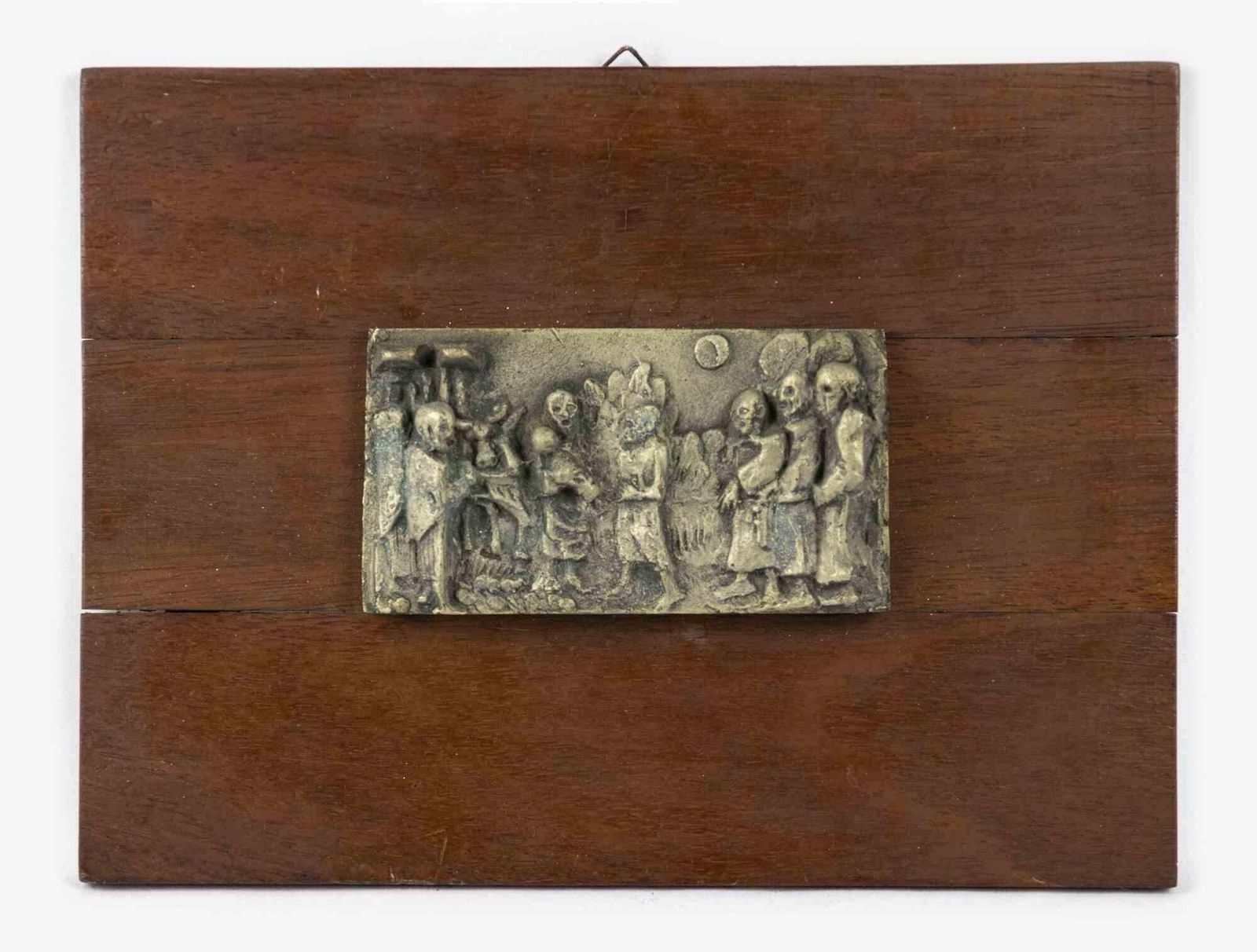 Wood Base With Brass Relief, Early 20th Century photo furniture