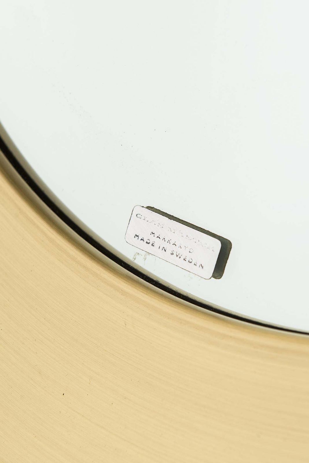 Pair Of Round Mirrors In Brass By Glas Mäster In Sweden photo furniture