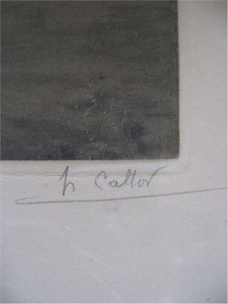 Gilt Framed Provencal View Lithograph Signed By H. Callor 1930s photo for sale