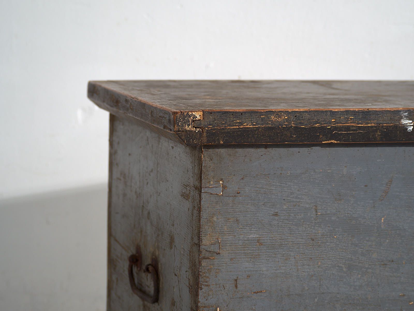 Antique Wooden Trunk With Original Lock (C.1900) #16 photo 826.0