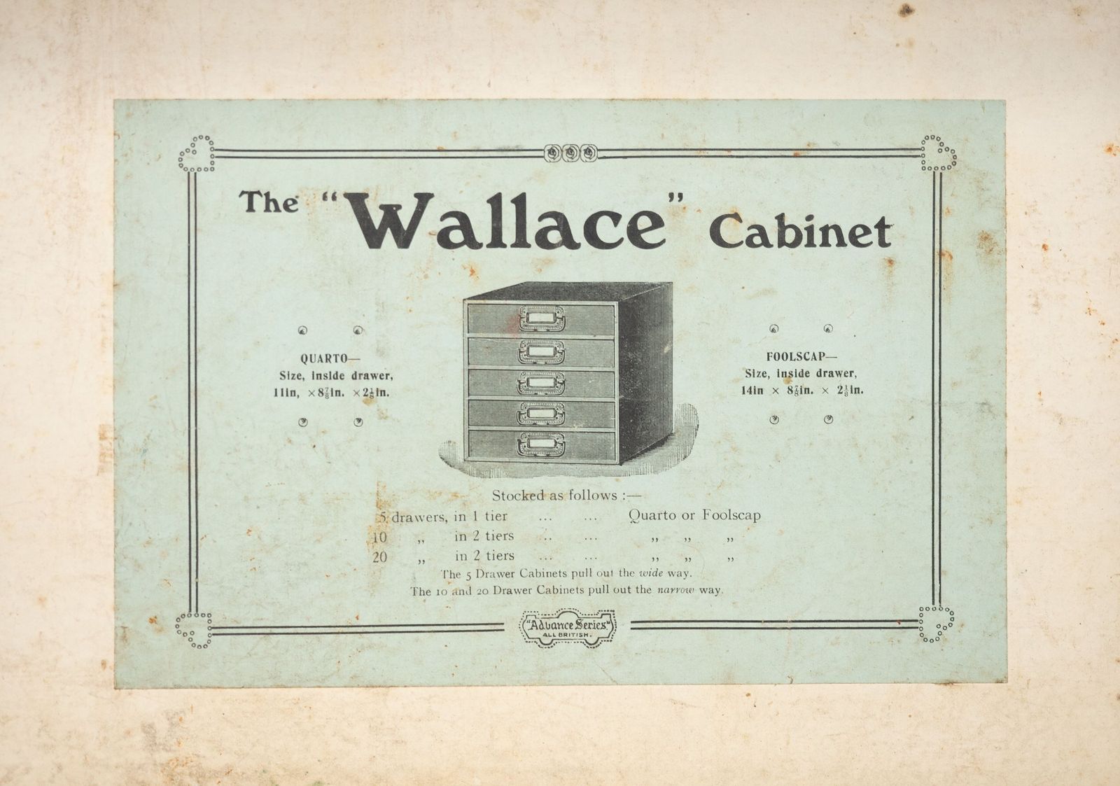 photo for sale Vintage Time Worn Desktop Stationary Drawers