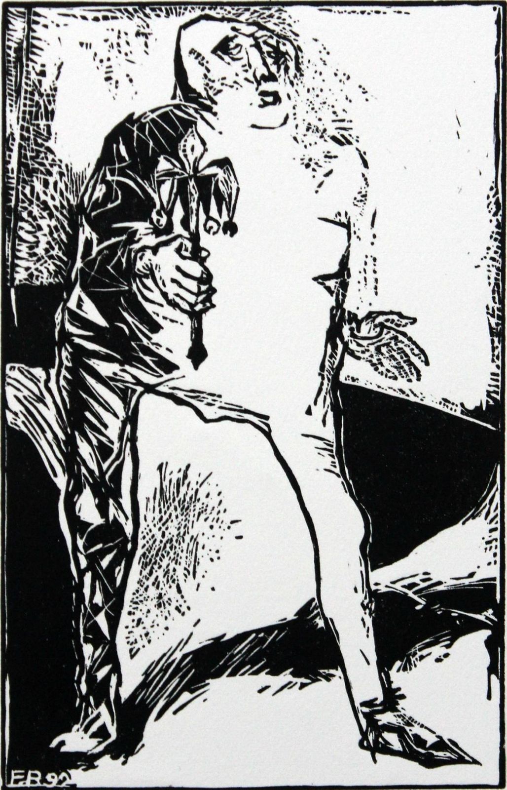Franciszek Bunschjester   Xxi Century, Contemporary Black And White Print, Figurative1992