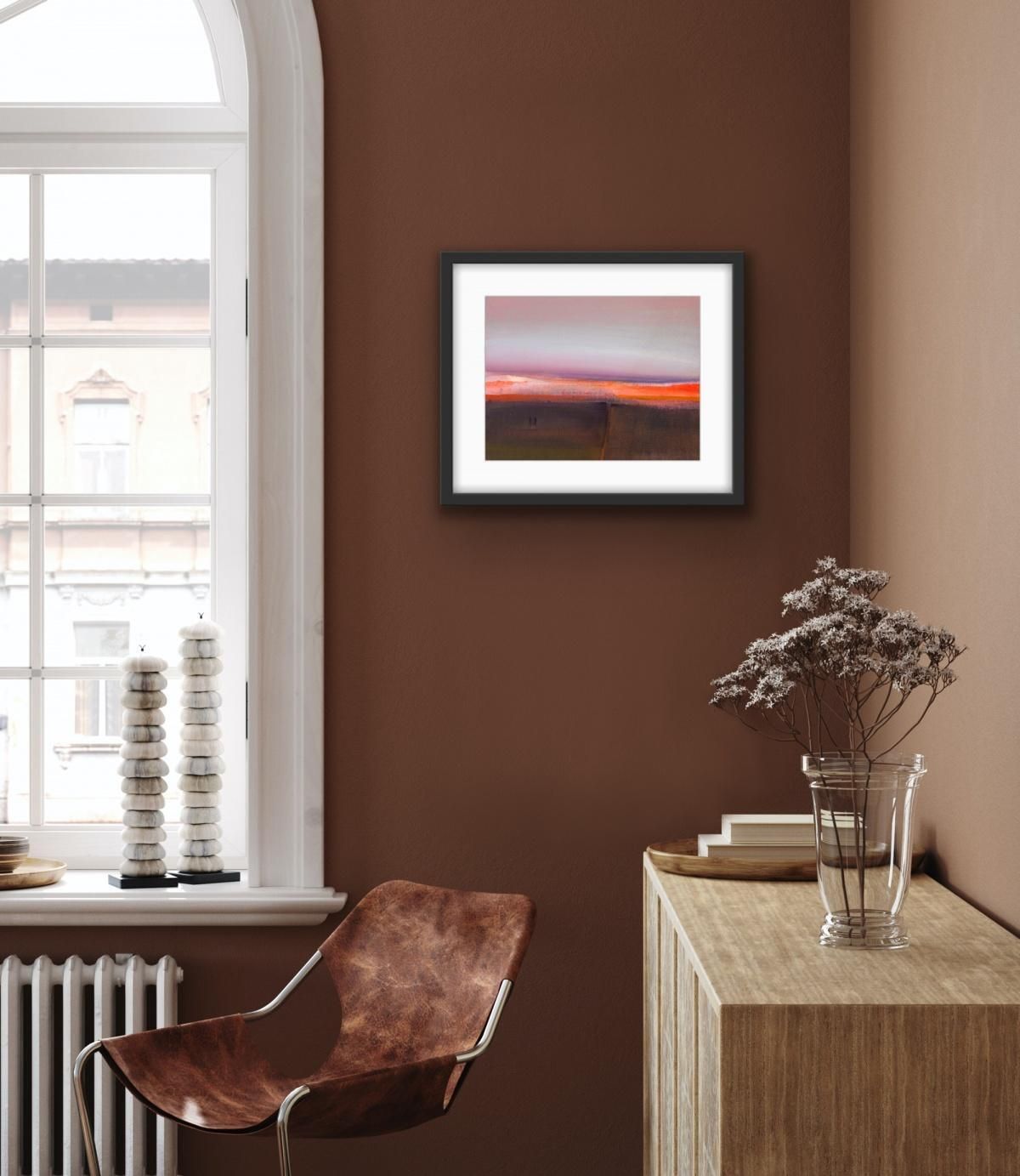 Barbara Hubertlandscape IV   Acrylic Landscape Painting, Muted Colors With Bright Accents2017 photo Art
