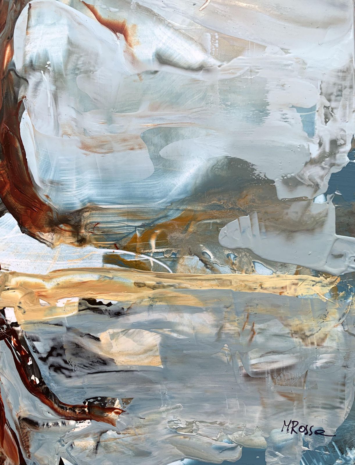Monika Rossalandscape   Xxi Century Acrylic Painting, Abstaction & Figurative photo for sale