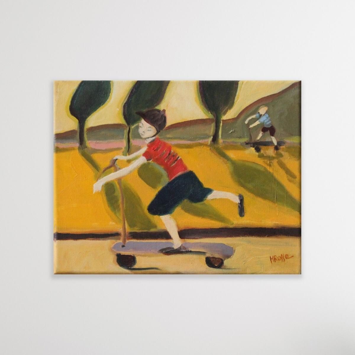 Monika Rossascooter   Xxi Century, Contemporary Oil Painting, Bright Vibrant Colors2011 photo vinterior