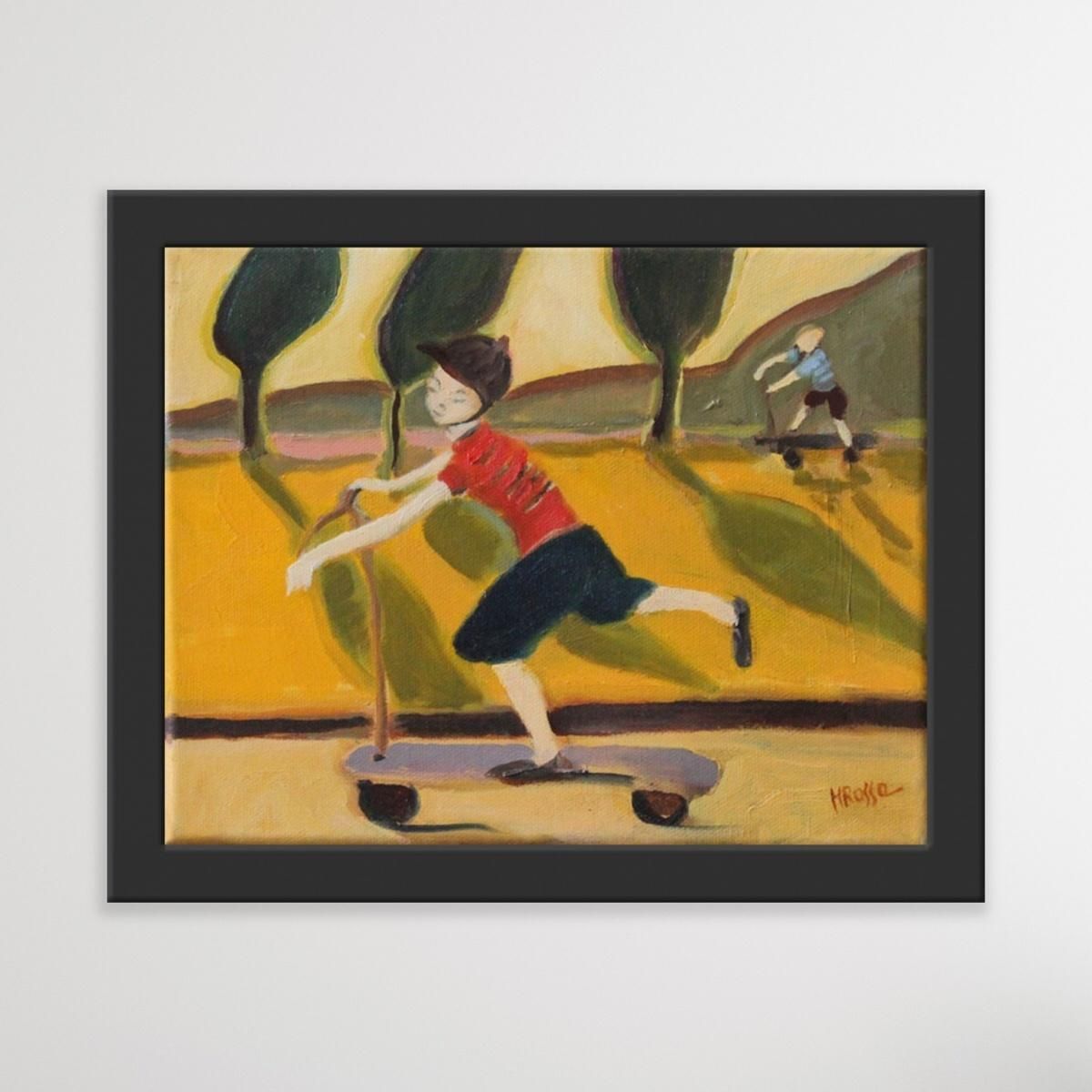 Monika Rossascooter   Xxi Century, Contemporary Oil Painting, Bright Vibrant Colors2011 photo buy