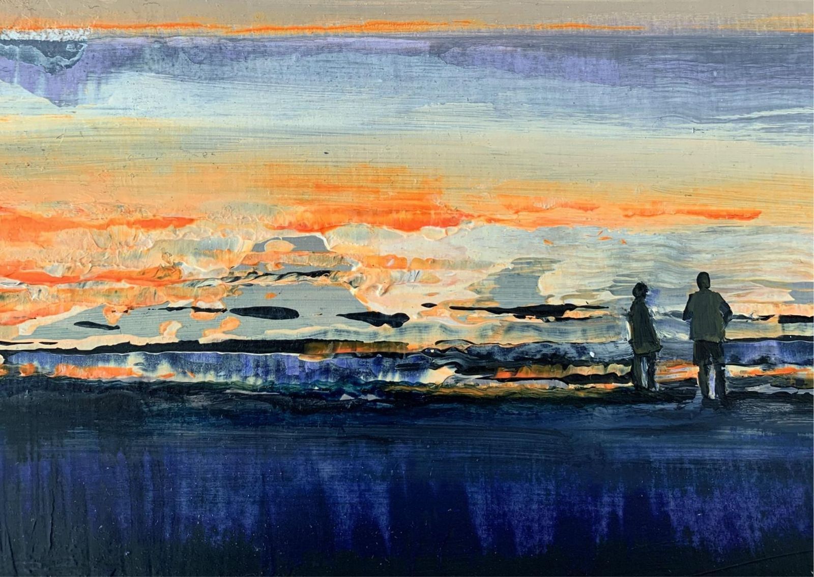 Barbara Hubertlandscape   Xxi Century, Contemporary Acrylic Figurative Painting2019 photo Art