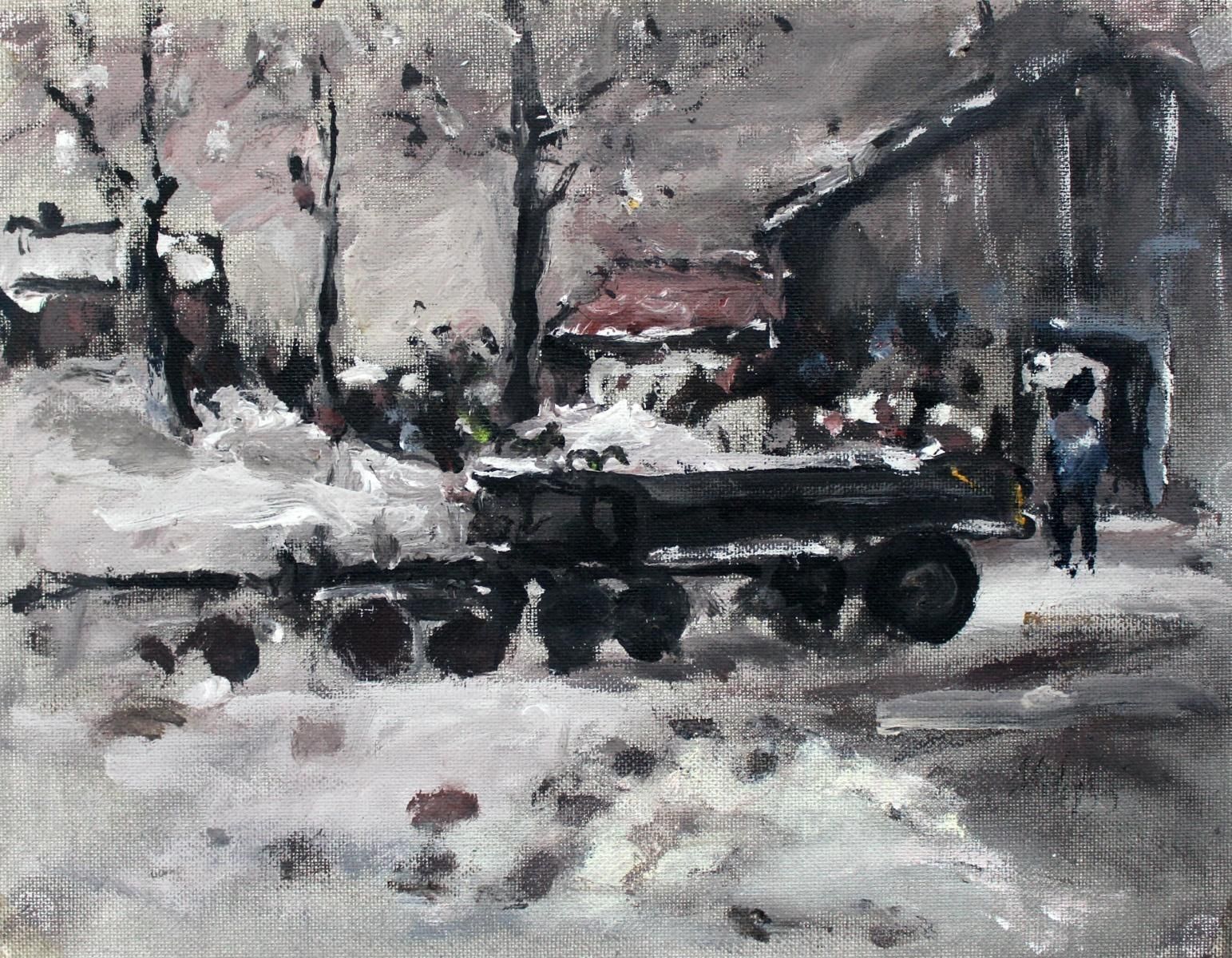 Magdalena Spasowiczbackyard   Xxi Century, Oil On Canvas, Figurative, Landscapeunknown