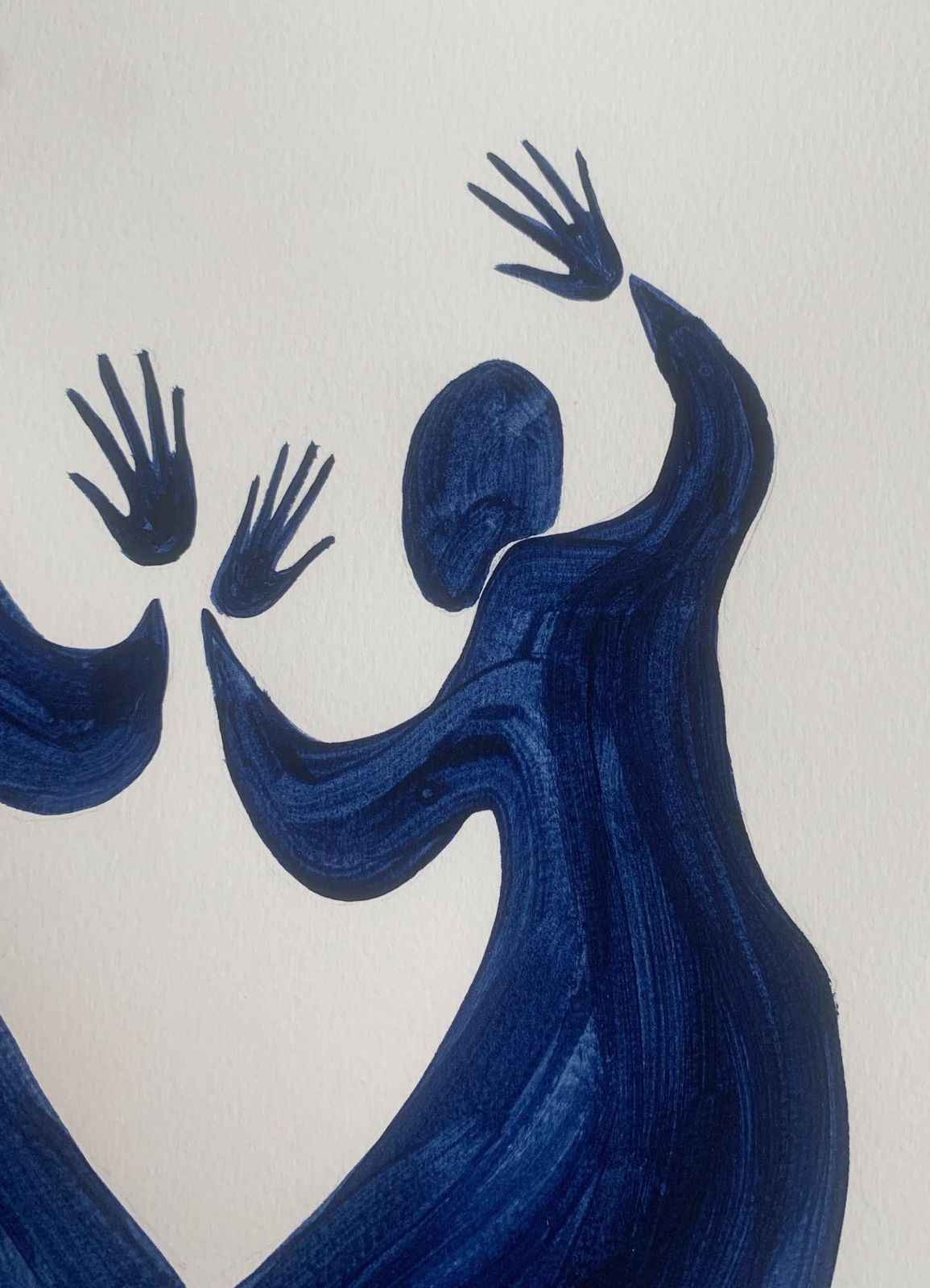 Waleria Matelskaa Dance. Figurative Painting On Paper, Young Art, Vibrant, European Art2024 photo for sale