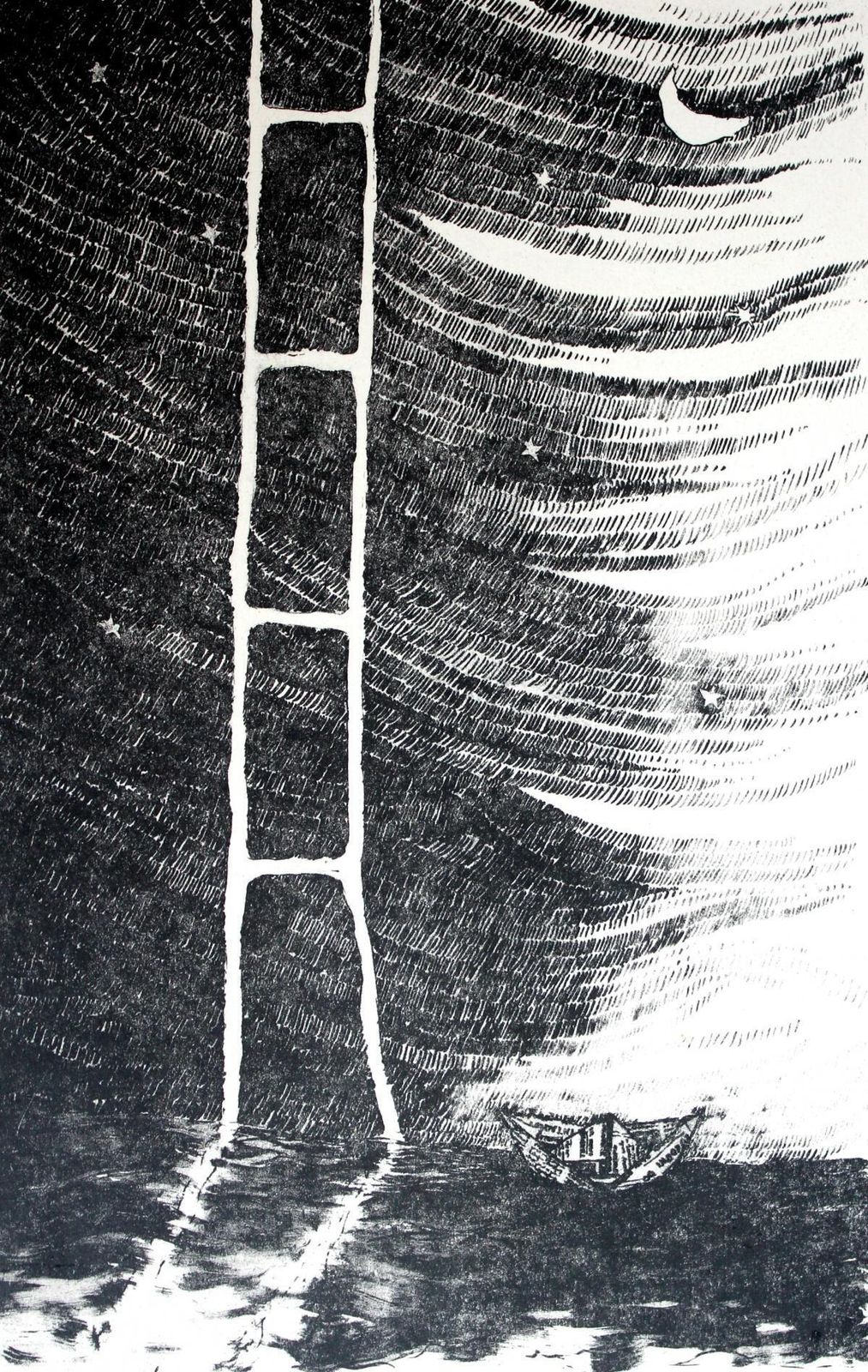 Agnieszka Mazekpaper World   XX Century, Print, Etching, Figurative, Black & White1999
