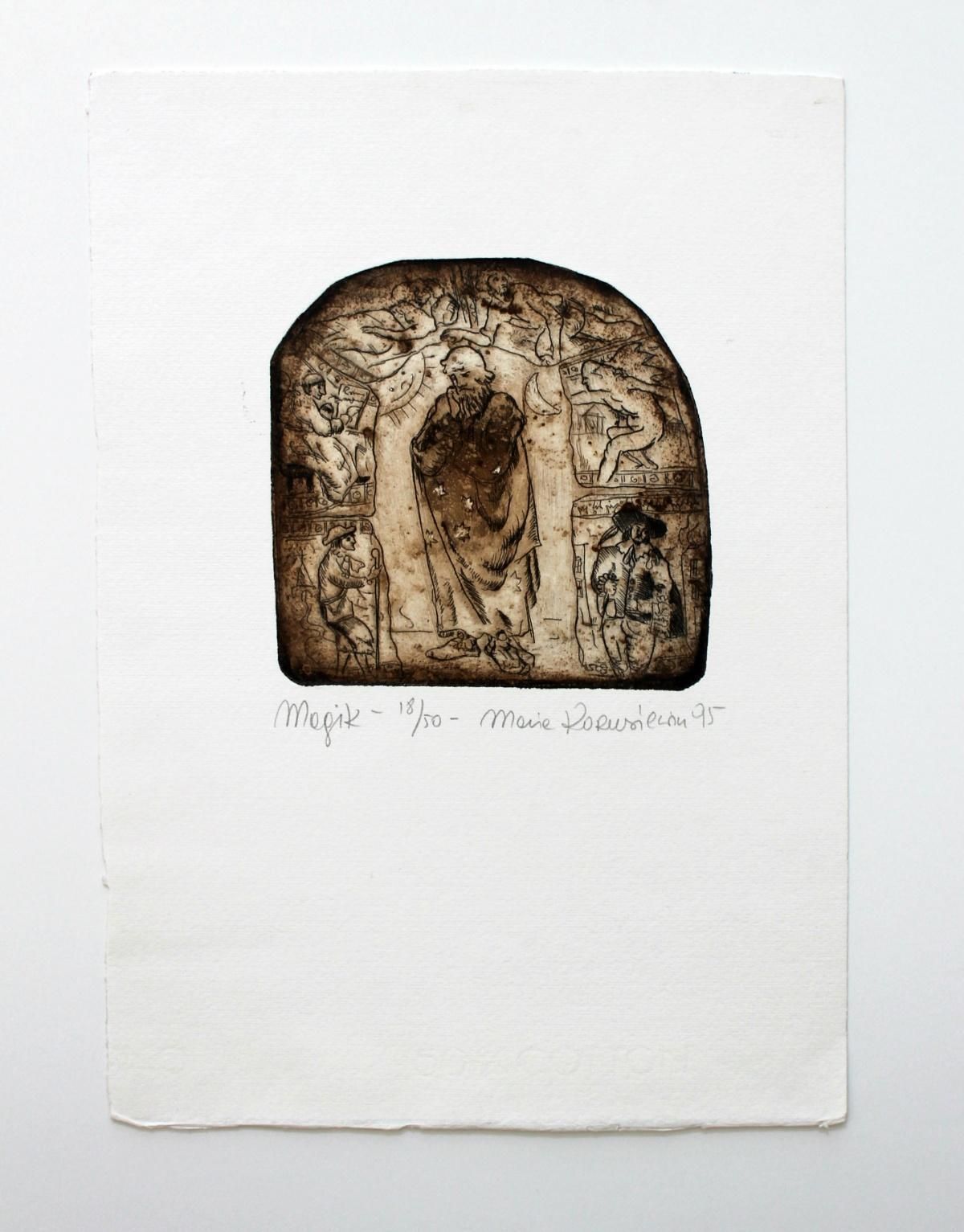 Maria Korusiewiczmage   Contemporary Art, Figurative Print, Old Masters Inspired, Monochromatic1995 photo Art