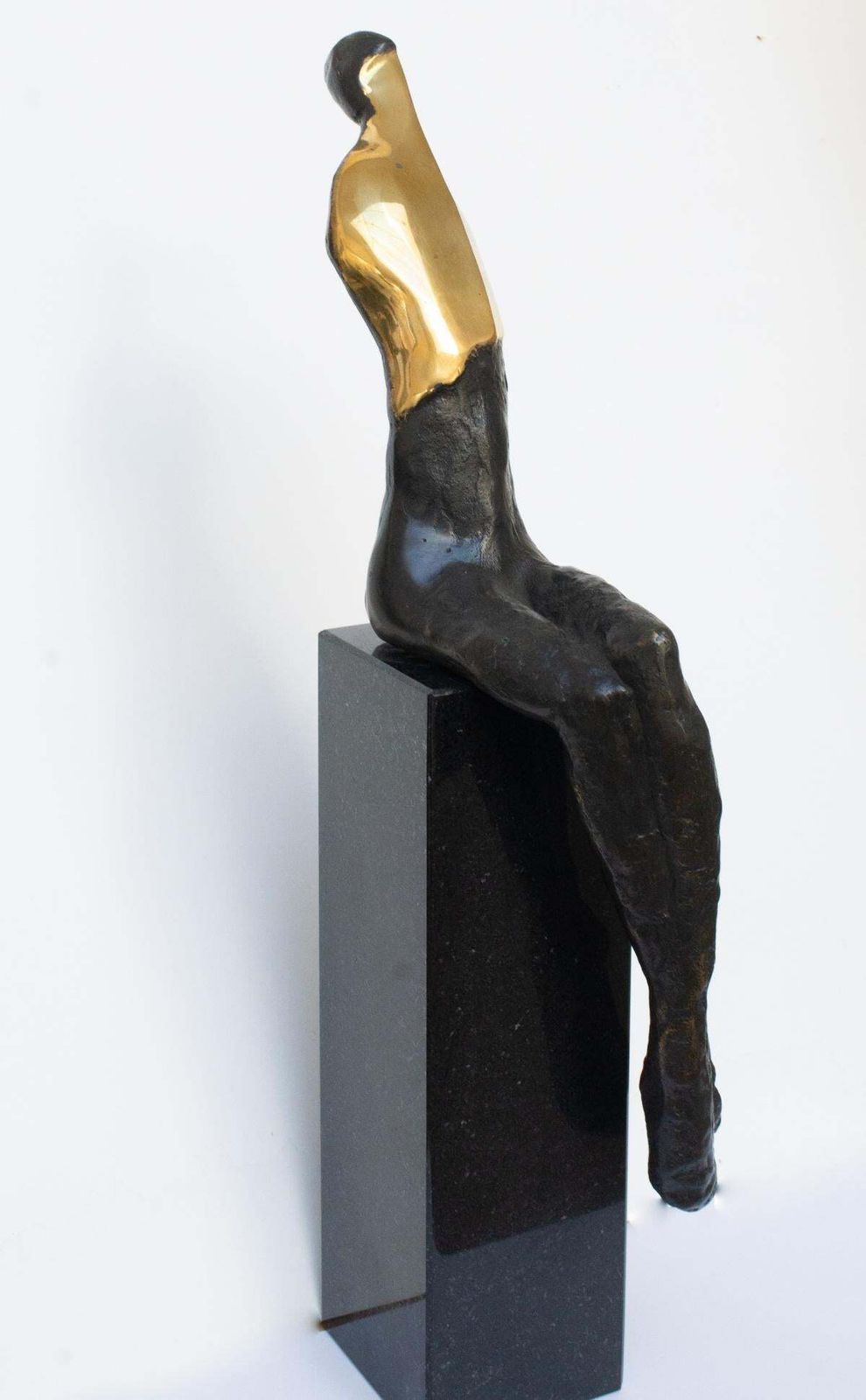 Michal Kubiaka Sitting Nude, Contemporary Bronze Figurative Original Sculture 2016
