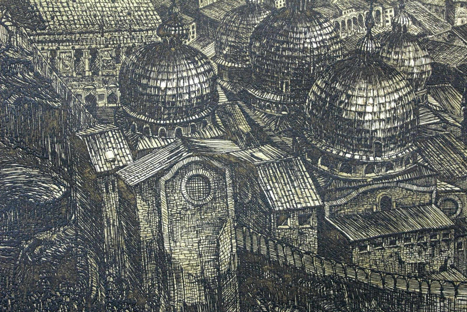 Barbara Rosiakvision Of Atlantis   XX Century, Architecture Etching Print, Landscape, Fantasy1979 photo for sale