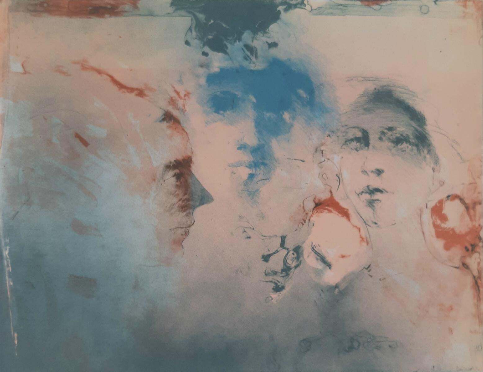 Roman Banaszewskia Meeting 2   Contemporary Litography, Muted Colors, Figurative & Abstract1999